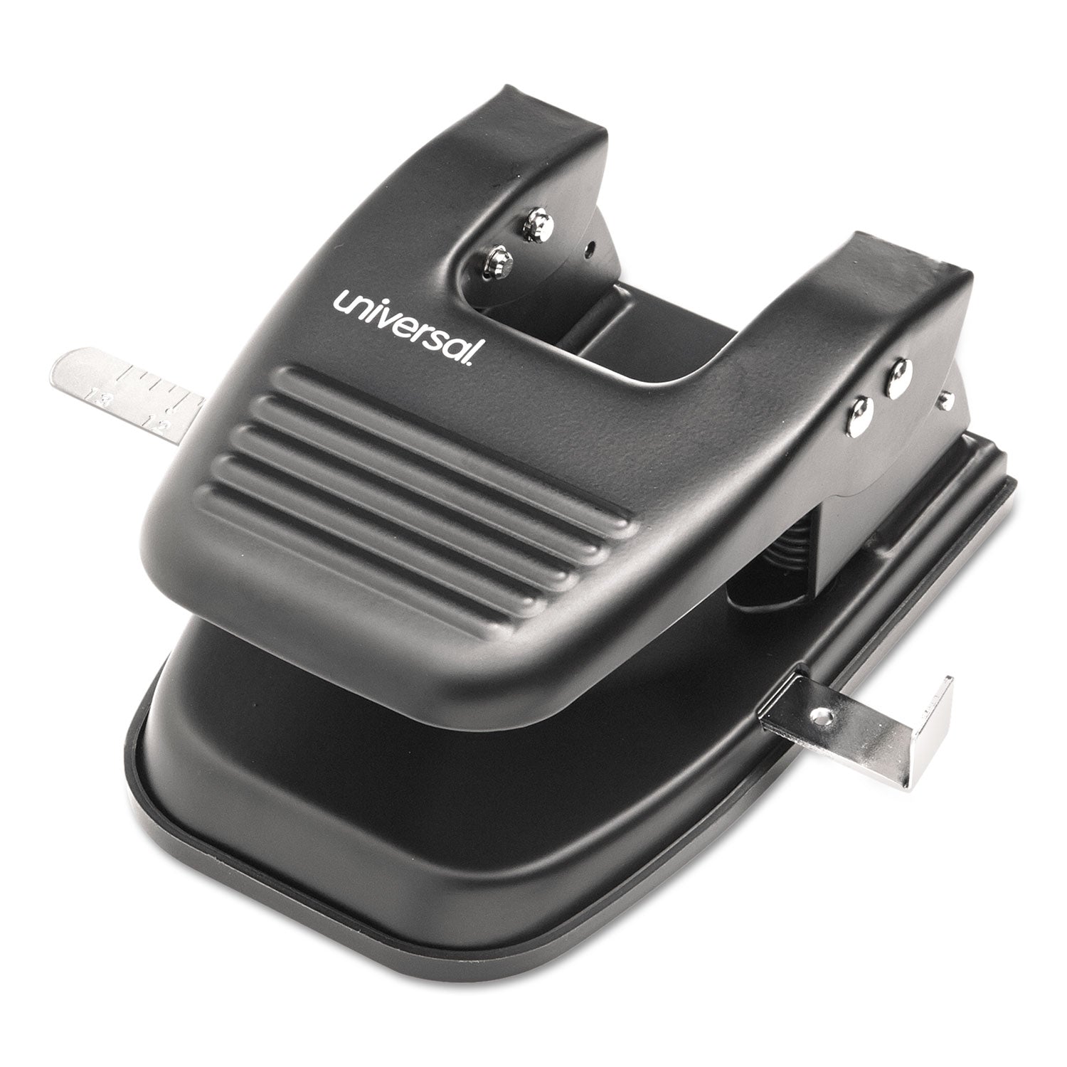 Universal® 30-Sheet Two-Hole Punch, 9/32" Holes, Black