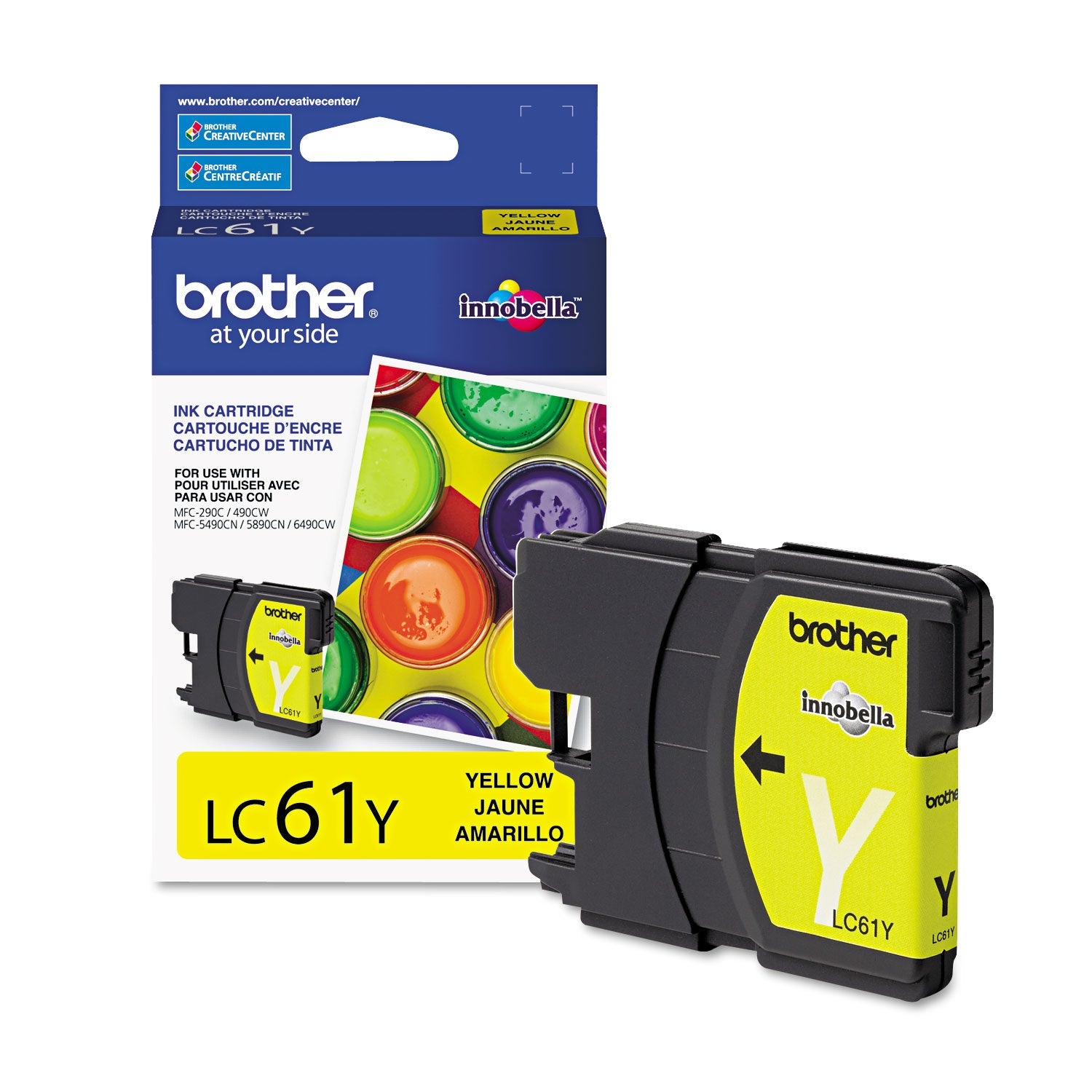Brother Lc61y Innobella Ink, 325 Page-Yield, Yellow