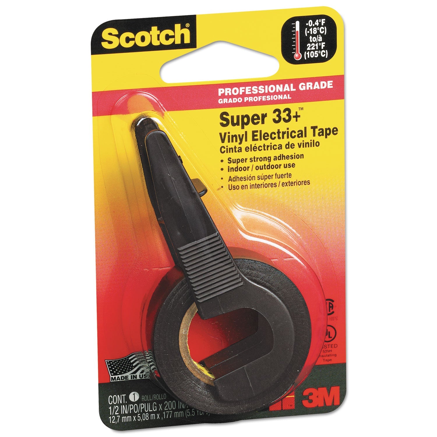 Scotch Super 33+ Vinyl Electrical Tape | Black