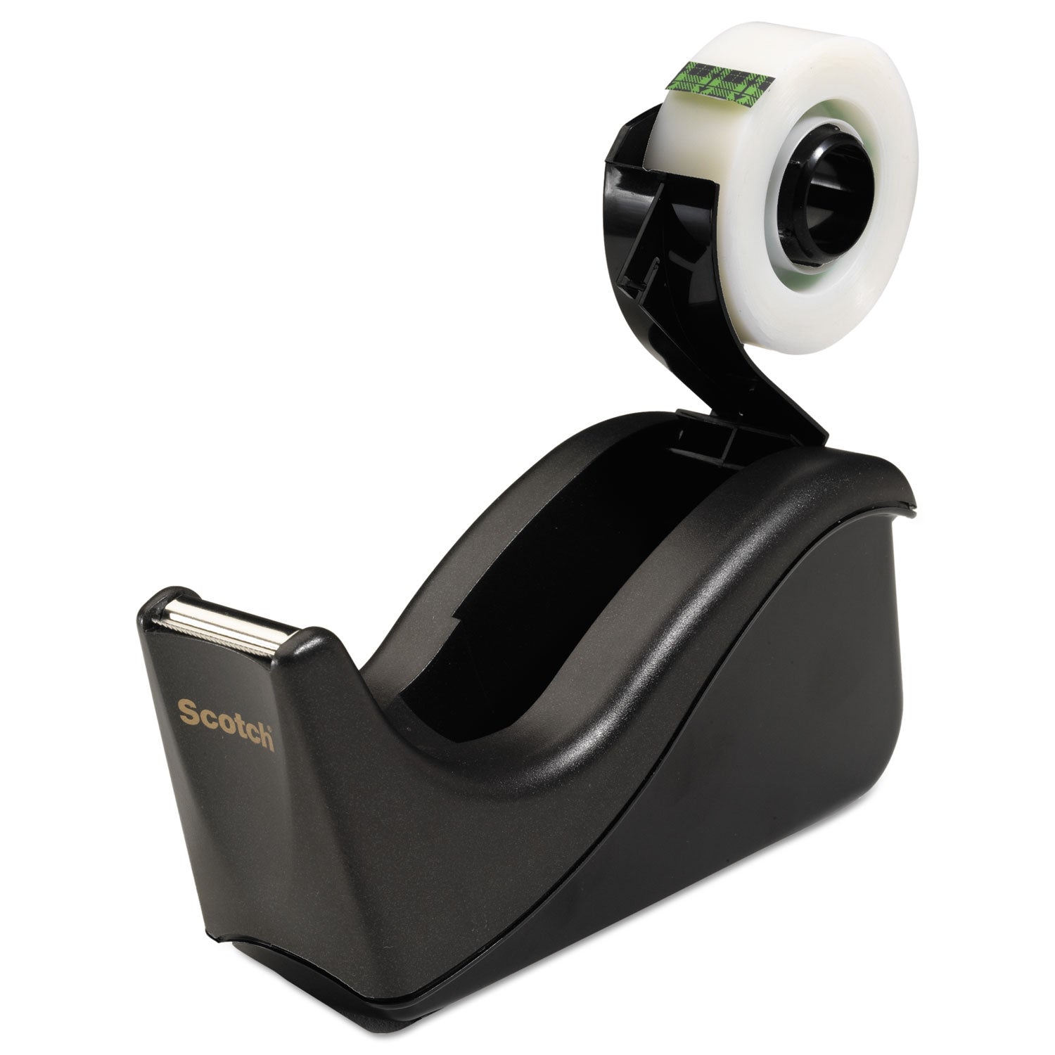 Scotch® Value Desktop Tape Dispenser, 1" Core, Two-Tone Black