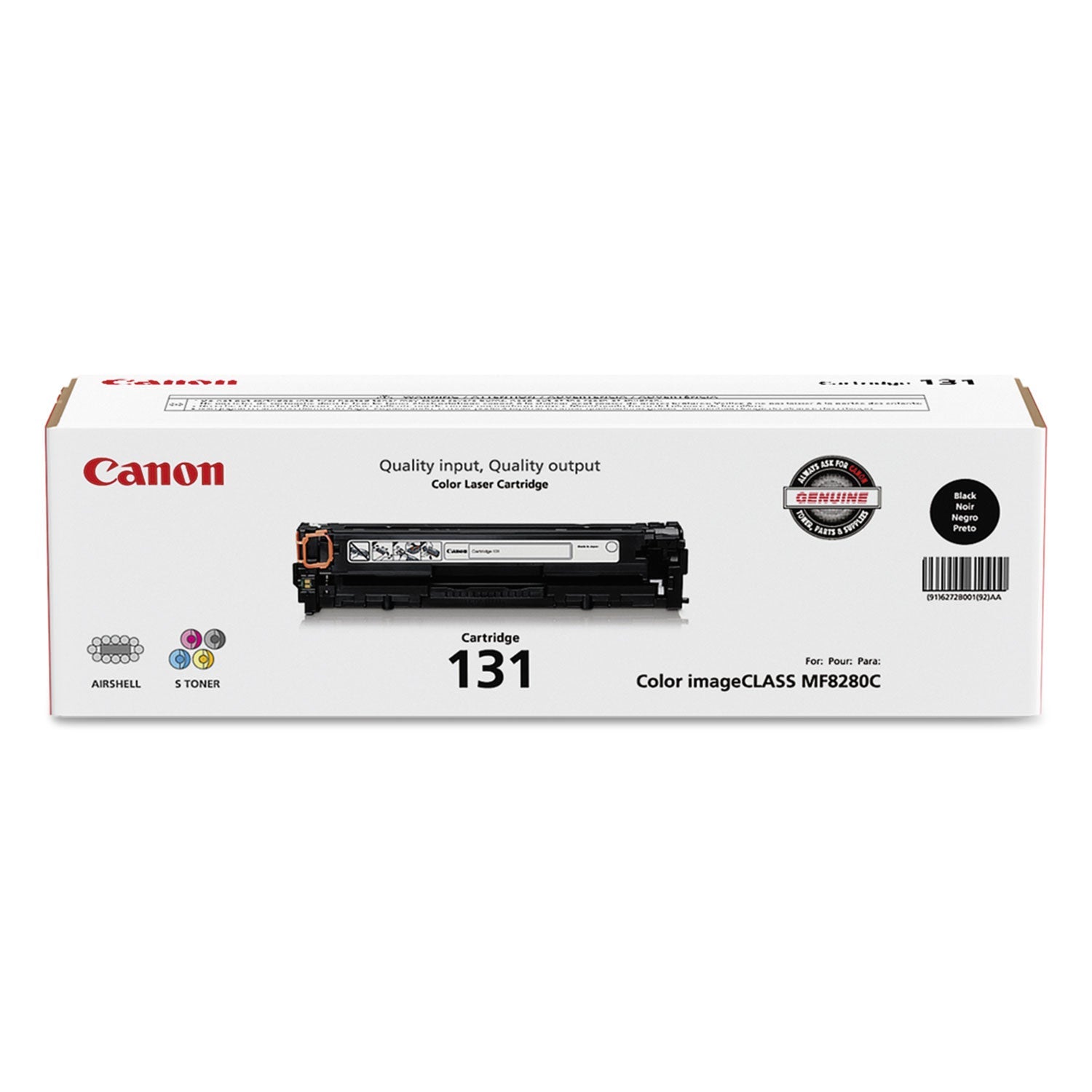 Canon® 6272b001 (crg-131) Toner, 1,400 Page-Yield, Black