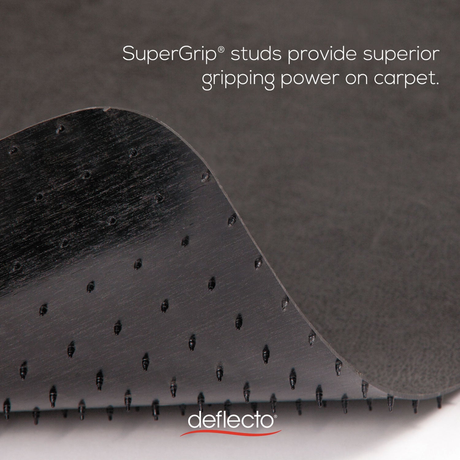 deflecto® Economat Occasional Use Chair Mat For Low Pile Carpet, 46 X 60, Rectangular, Black