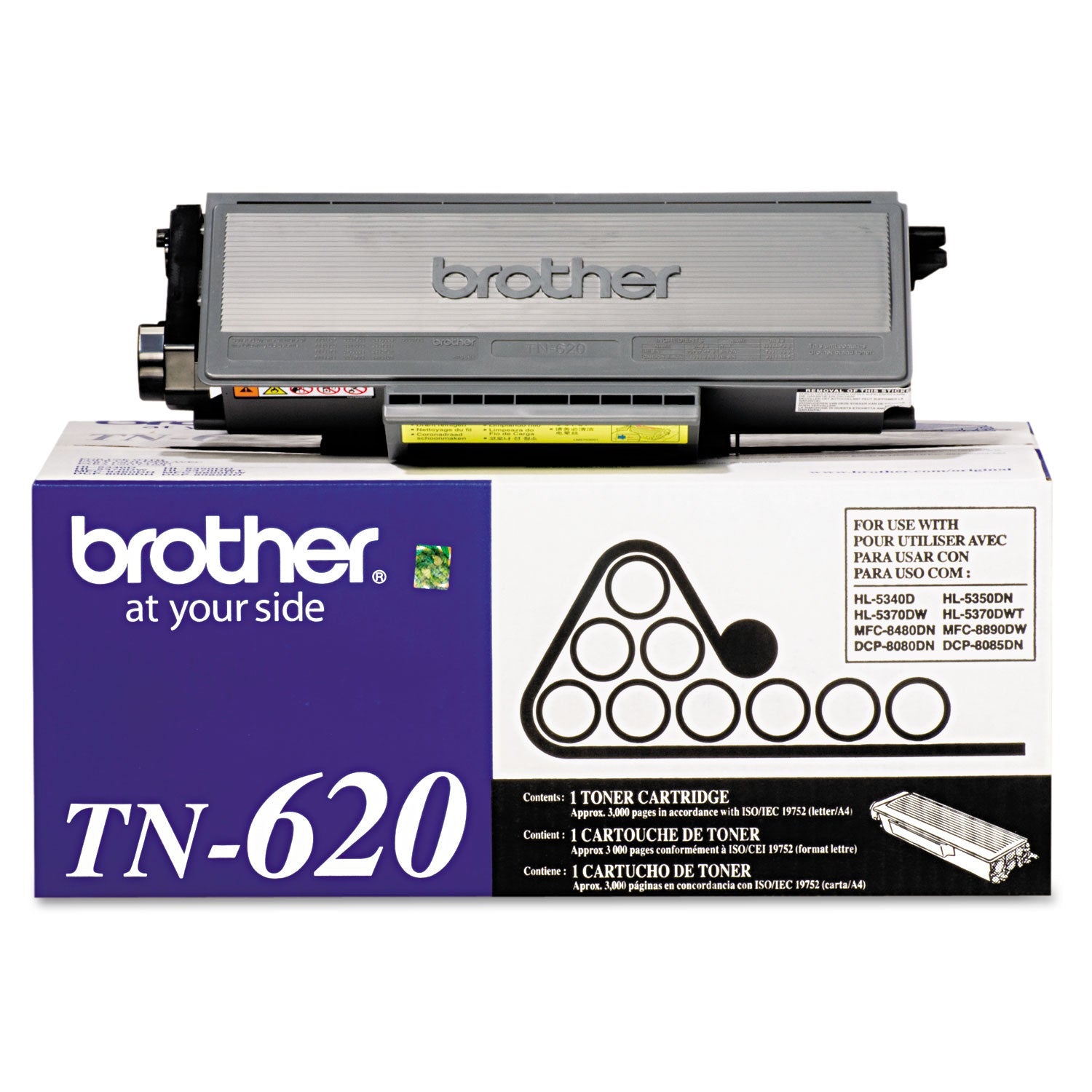 Brother Tn620 Toner, 3,000 Page-Yield, Black