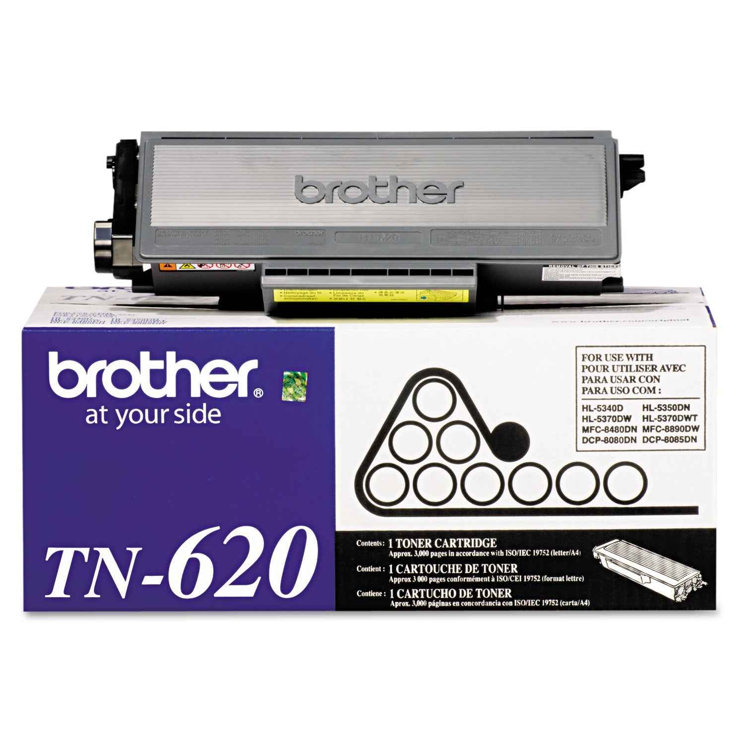 Brother Tn620 Toner, 3,000 Page-Yield, Black
