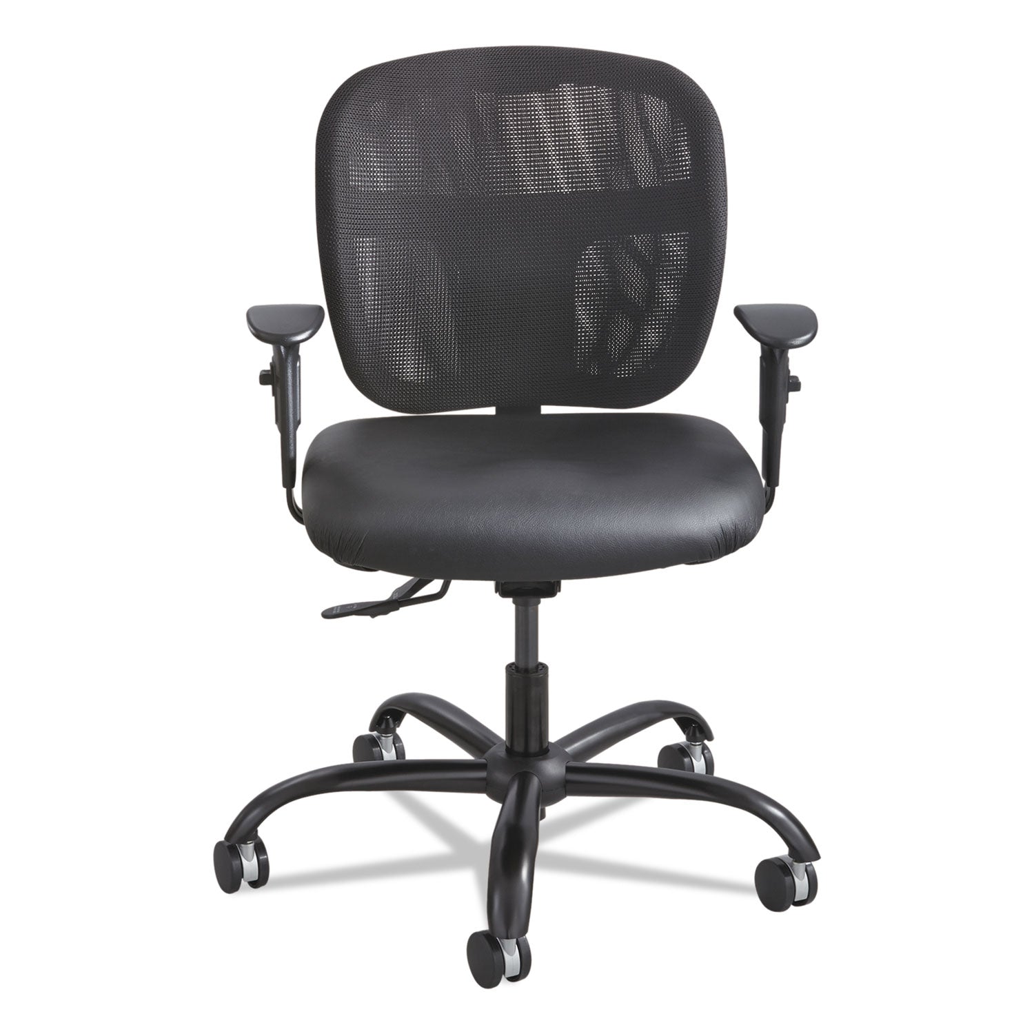 Safco® Vue Intensive-Use Mesh Task Chair, Supports Up To 500 Lb, 18.5" To 21" Seat Height, Black