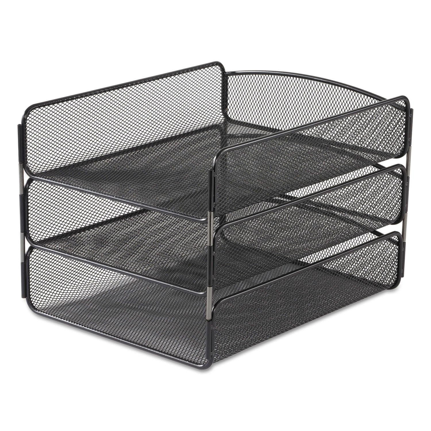 Onyx Desk Tray | 3 Sections, Black