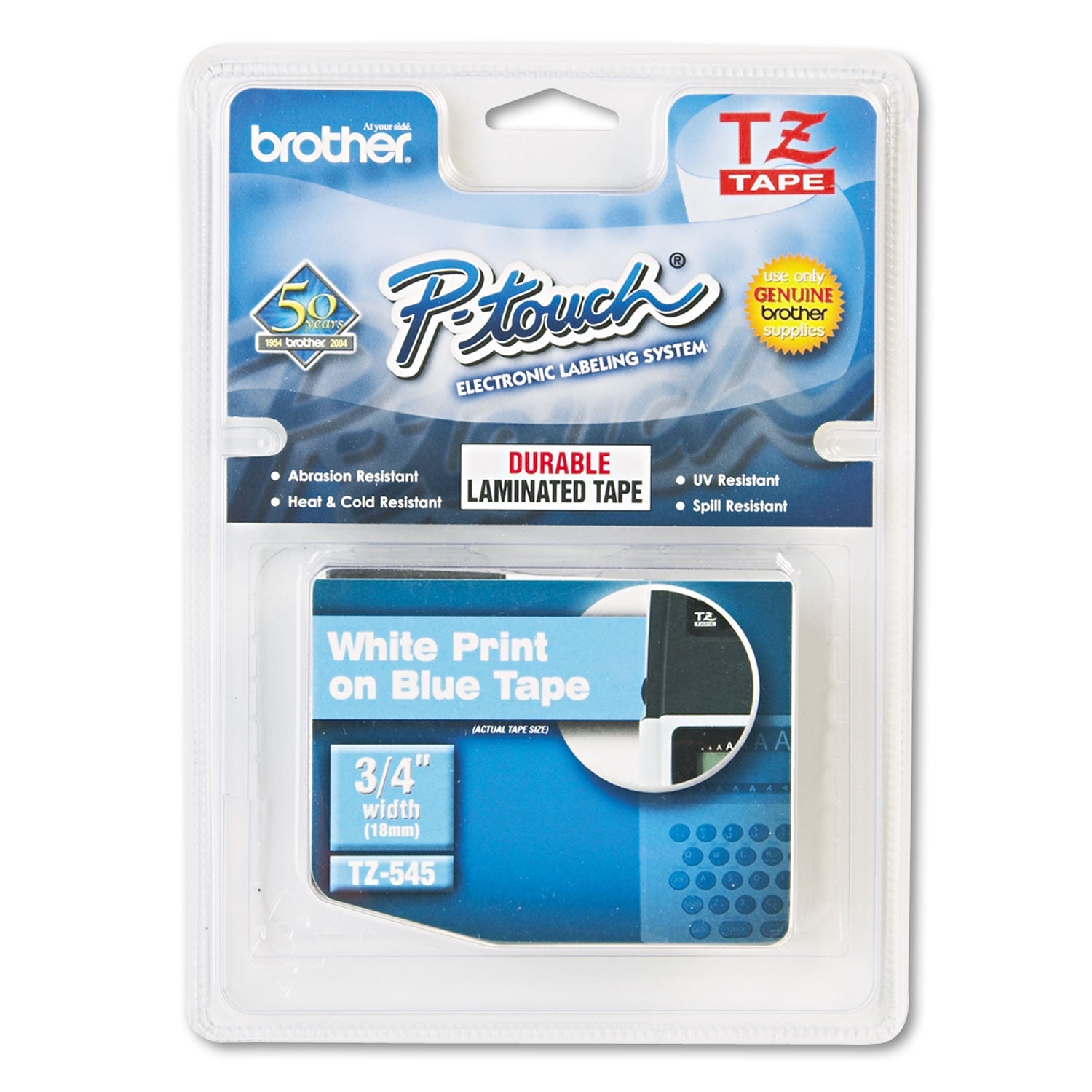 Brother P-Touch Tze Laminated Labeling Tape
