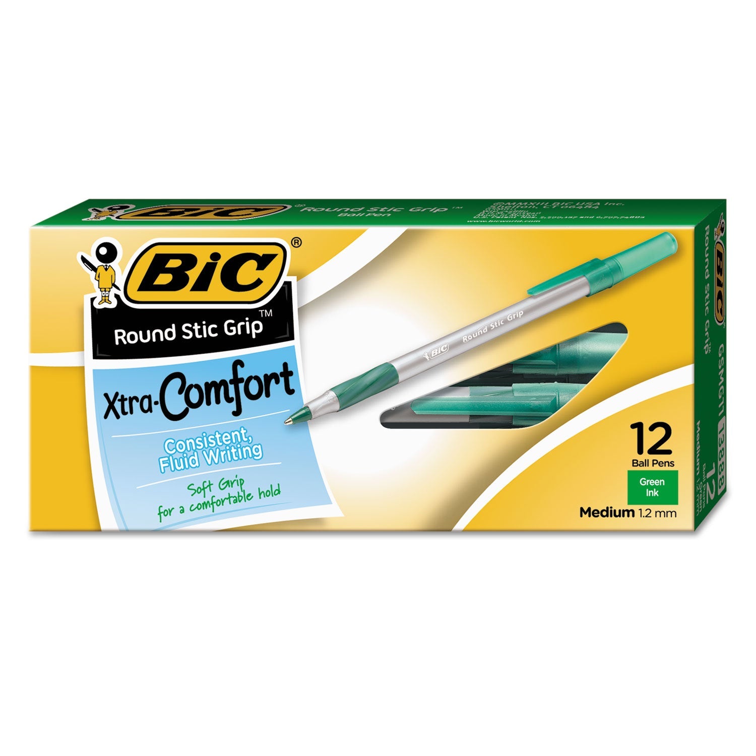 Round Stic Grip Xtra Comfort Ballpoint Pen | Green