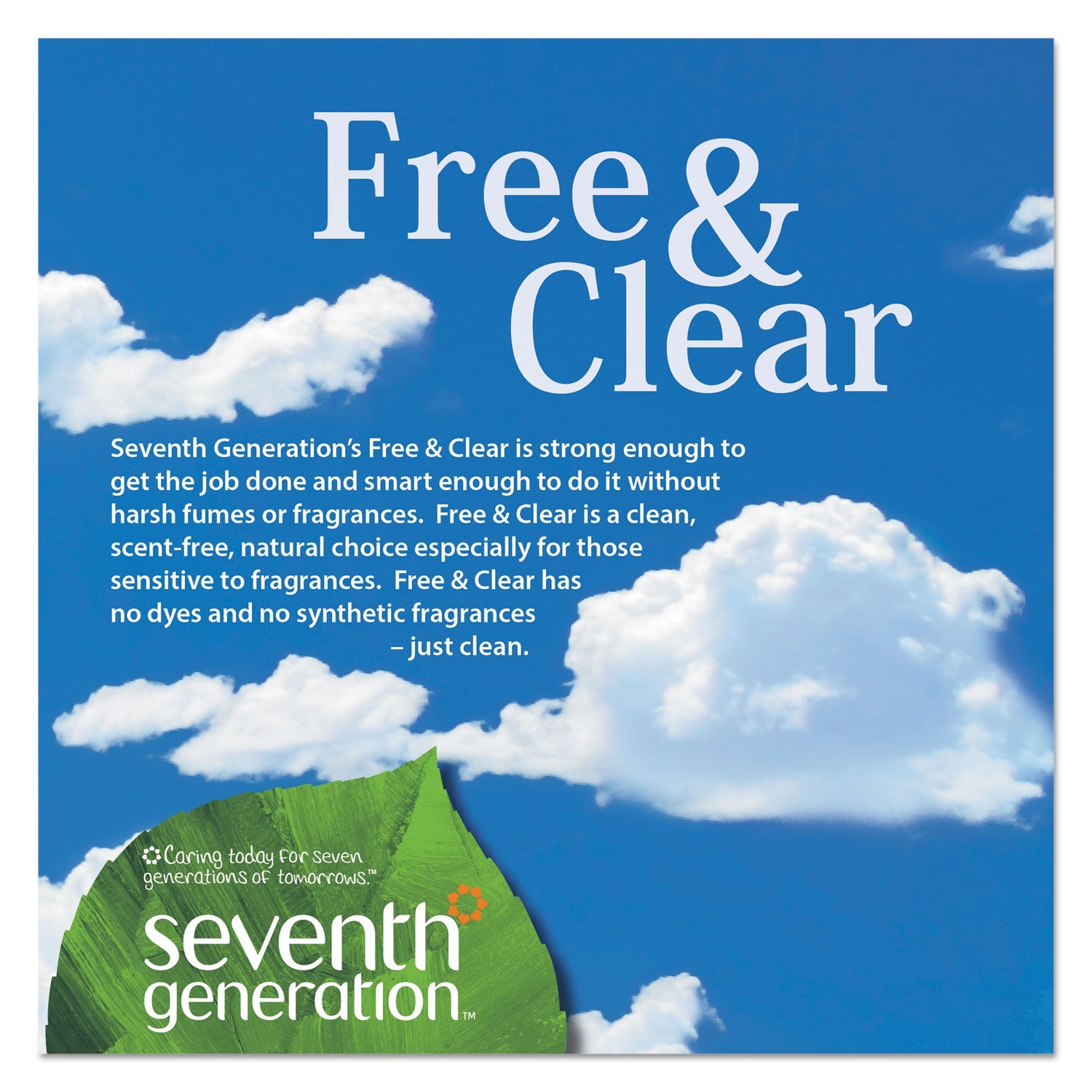 Seventh Generation® Natural Liquid Fabric Softener, Free And Clear, 42 Loads, 32 Oz Bottle, 6/carton