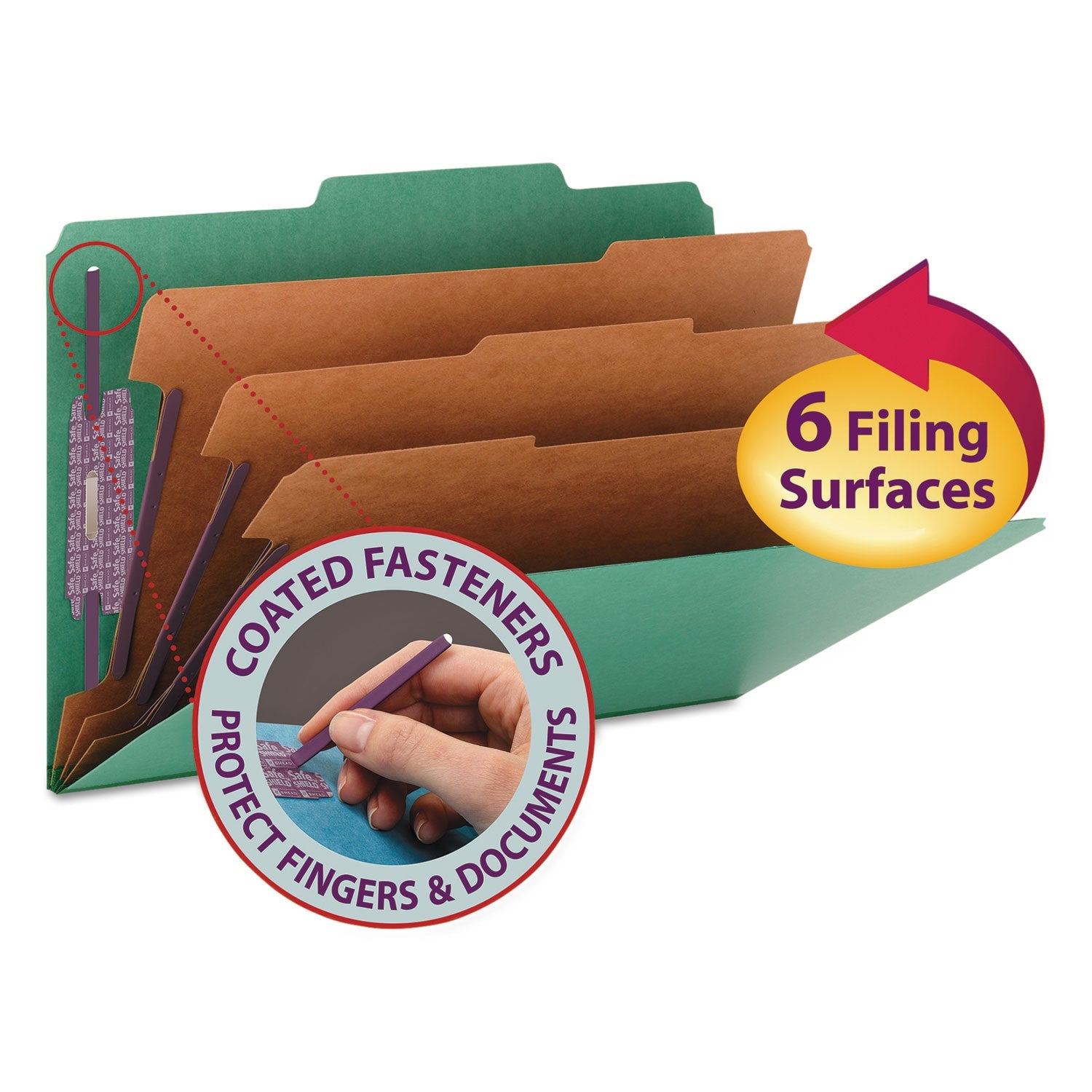 Eight-Section Pressboard Classification Folders