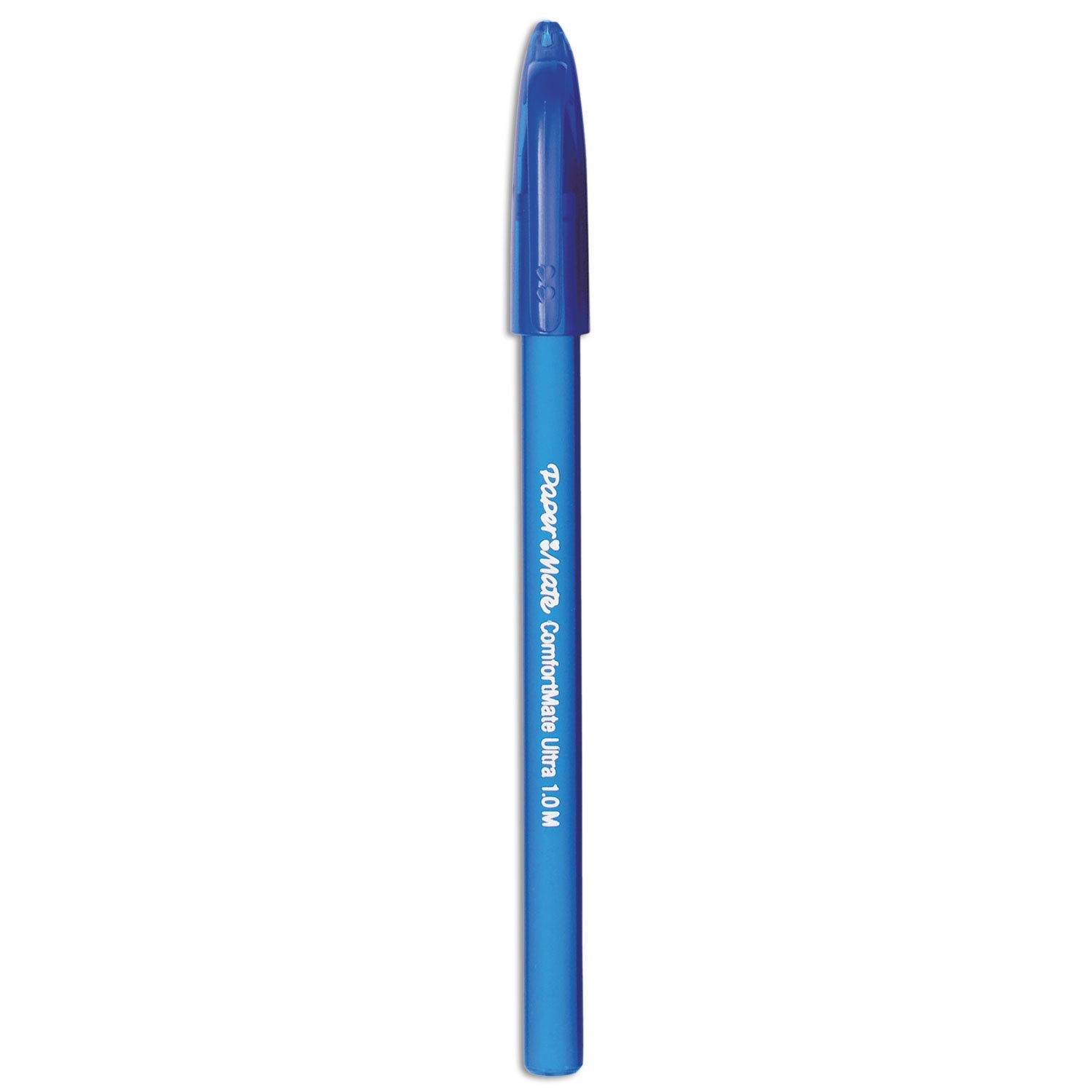 Paper Mate® Comfortmate Ultra Ballpoint Pen, Stick, Medium 1 Mm, Blue Ink, Blue Barrel, Dozen