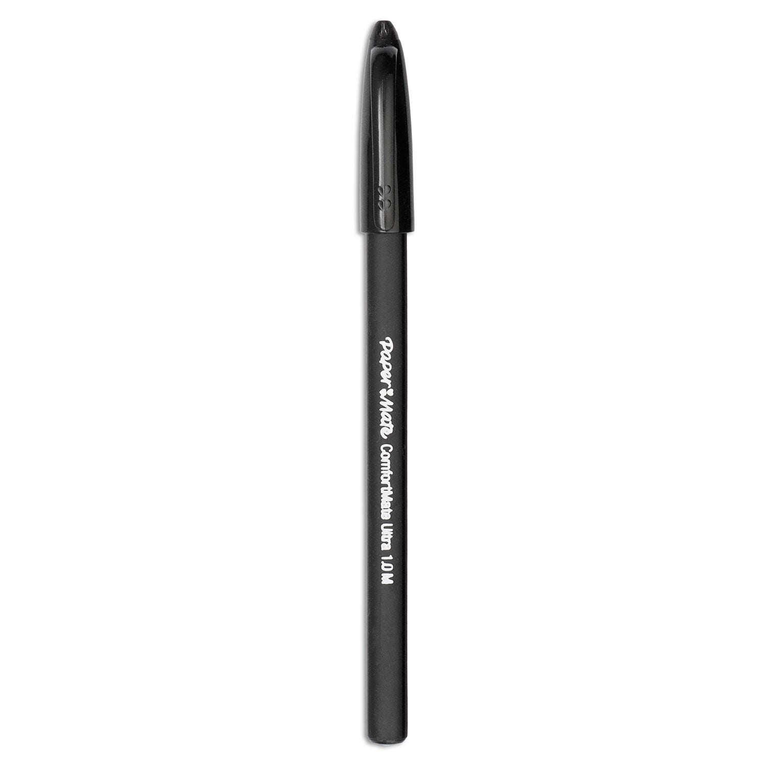 Paper Mate® Comfortmate Ultra Ballpoint Pen, Stick, Medium 1 Mm, Black Ink, Black Barrel, Dozen