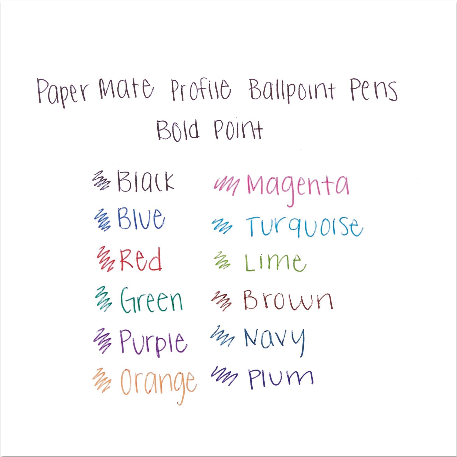 Paper Mate® Profile Ballpoint Pen, Retractable, Bold 1.4 mm, Purple Ink, Translucent Purple Barrel, Dozen