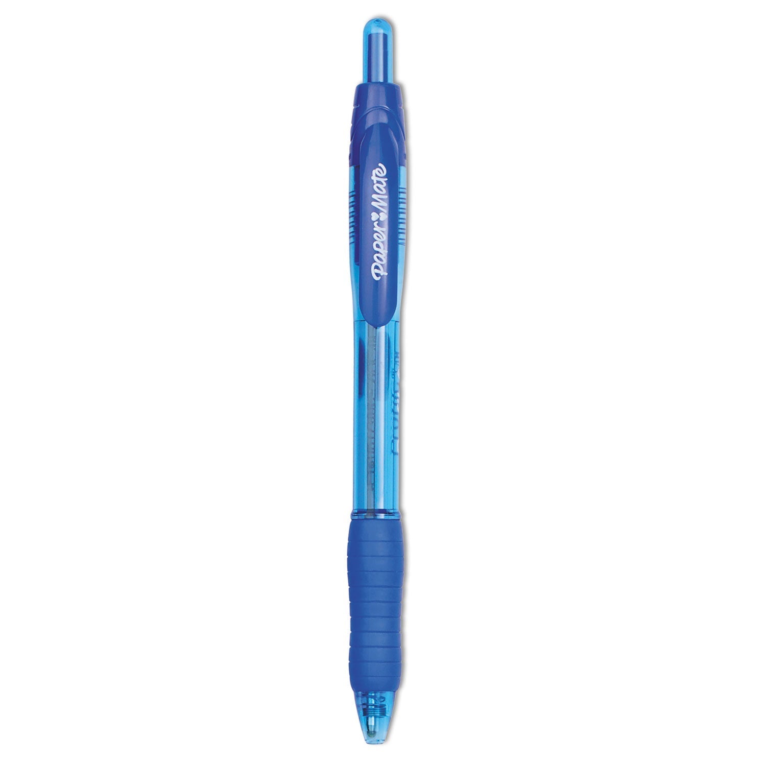Paper Mate® Profile Ballpoint Pen, Retractable, Bold 1.4 mm, Blue Ink, Translucent Blue Barrel, Dozen