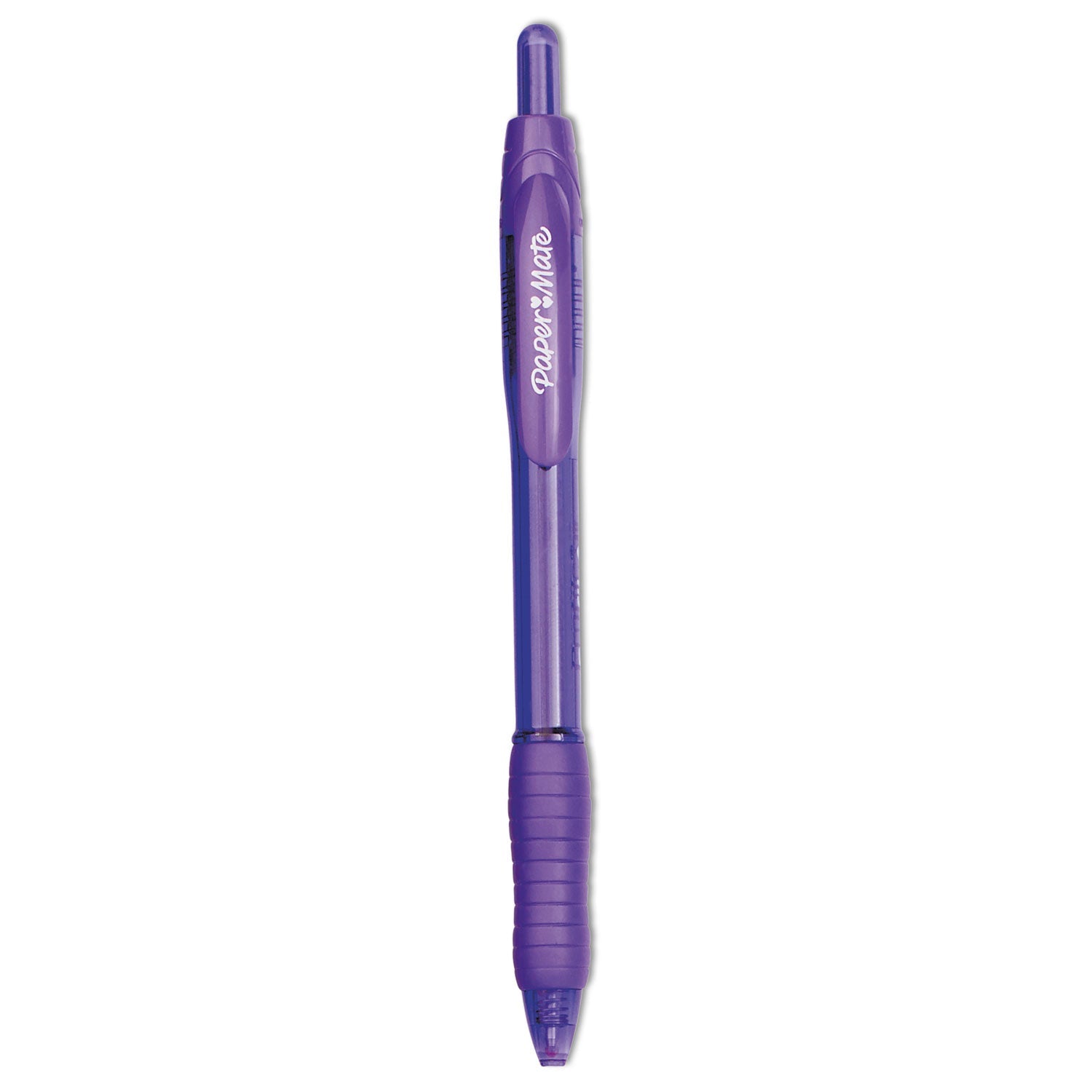 Paper Mate® Profile Ballpoint Pen, Retractable, Bold 1.4 mm, Purple Ink, Translucent Purple Barrel, Dozen