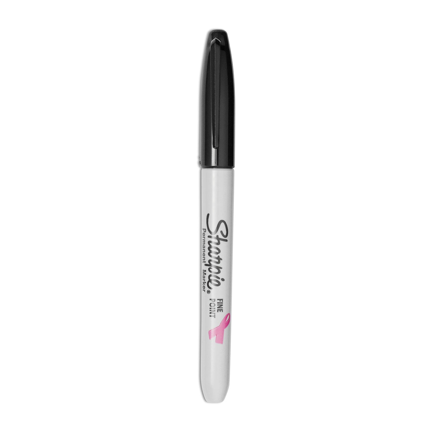 Sharpie® Fine Tip Permanent Marker, Breast Cancer Awareness, Fine Bullet Tip, Black, 2/Pack