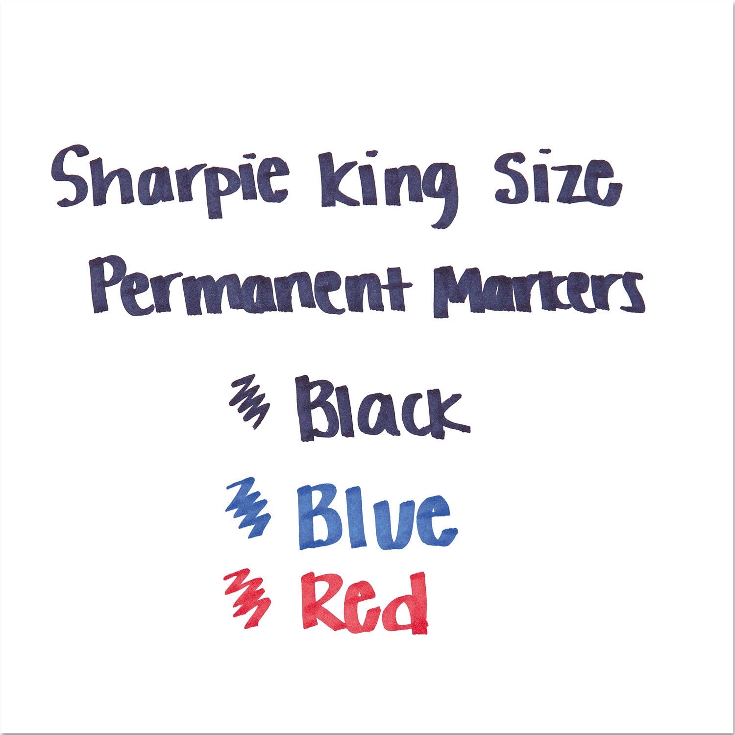 Sharpie® King Size Permanent Marker, Broad Chisel Tip, Black, 4/pack