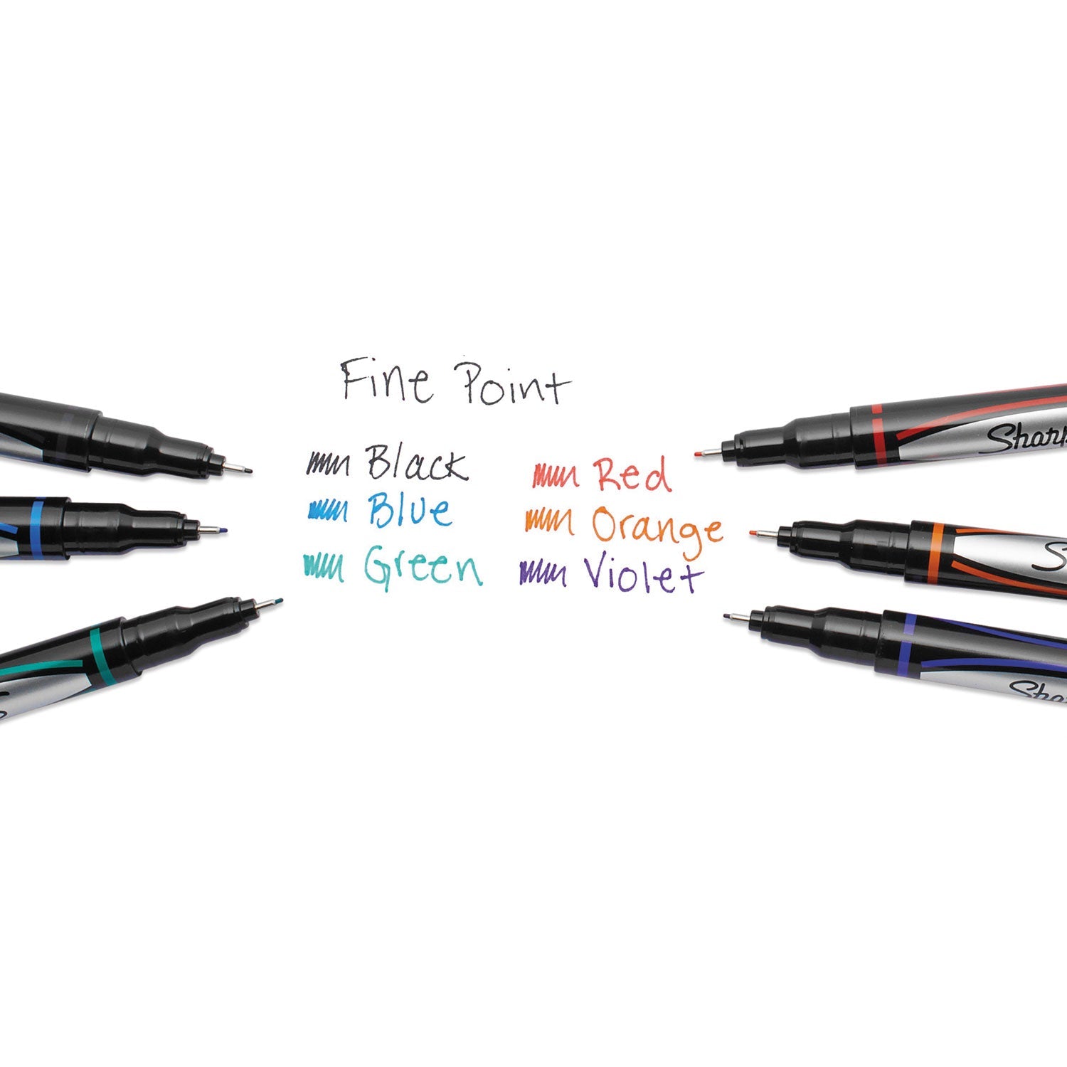 Sharpie® Water-Resistant Ink Porous Point Pen, Stick, Fine 0.4 mm, Black Ink, Black Barrel, Dozen