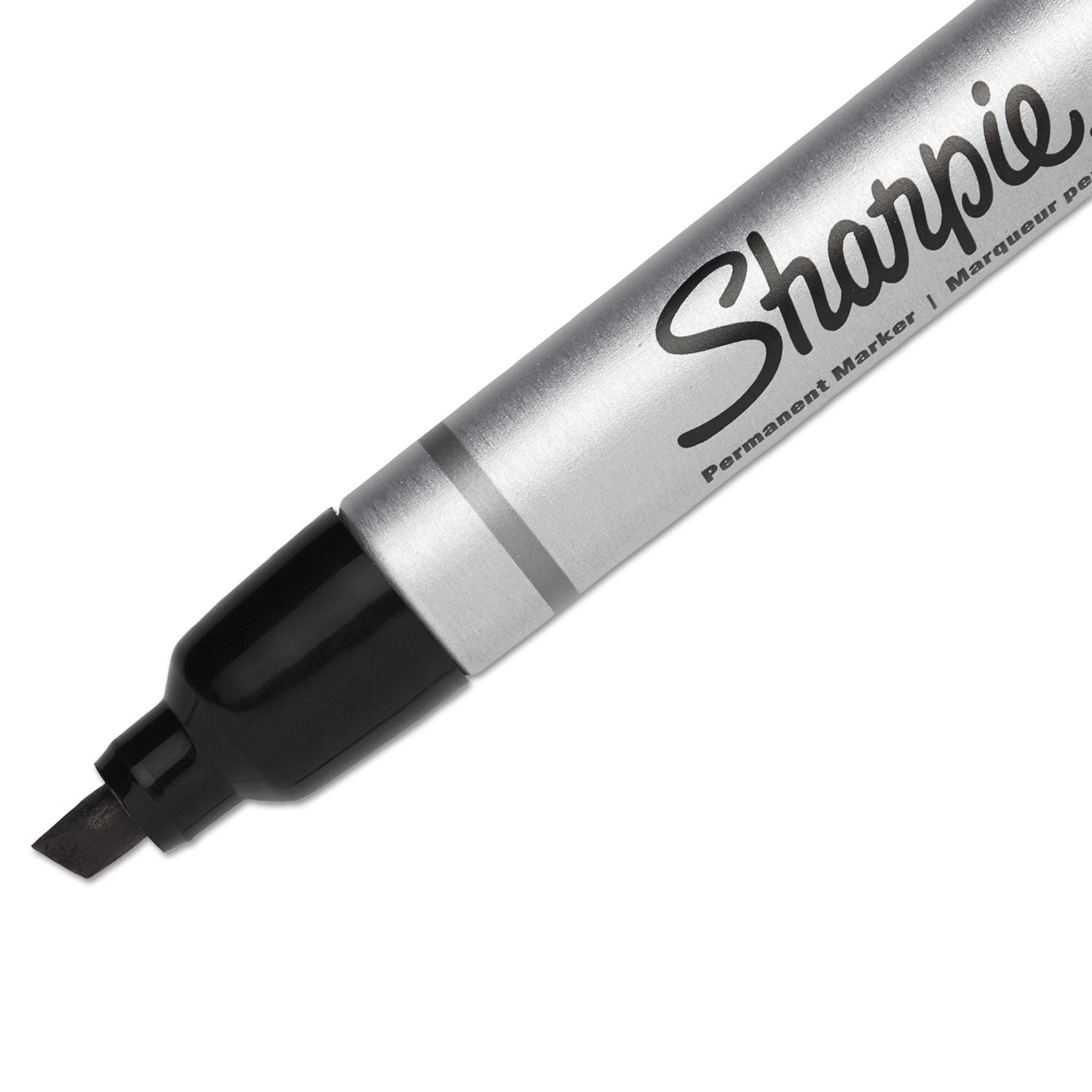 Sharpie® Durable Metal Barrel Permanent Marker, Broad Chisel Tip, Black