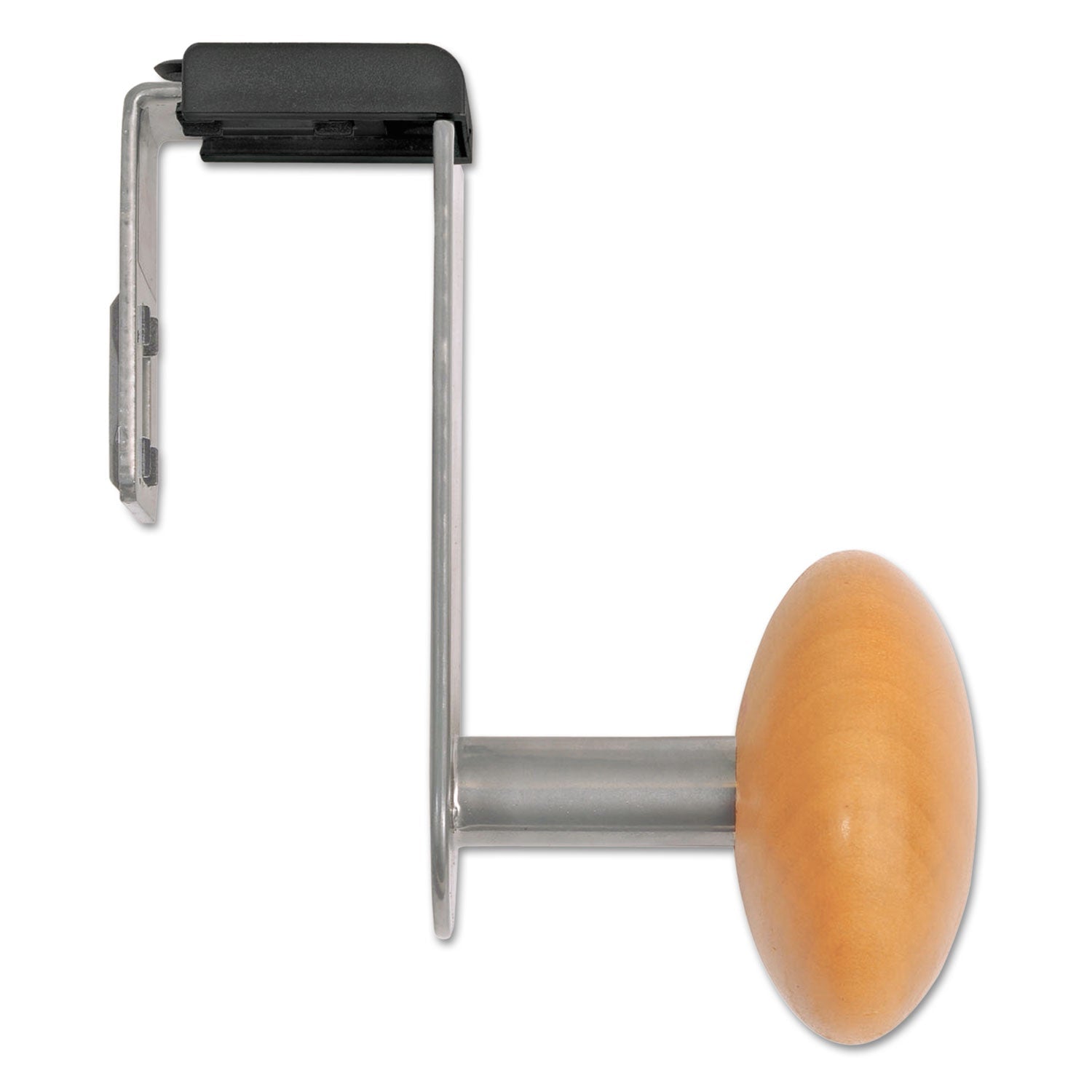 Alba™ Cubicle Garment Peg, 1-Hook, 1.2 x 1.38 x 4.3, Wood, Metallic Gray, 1 lb Capacity