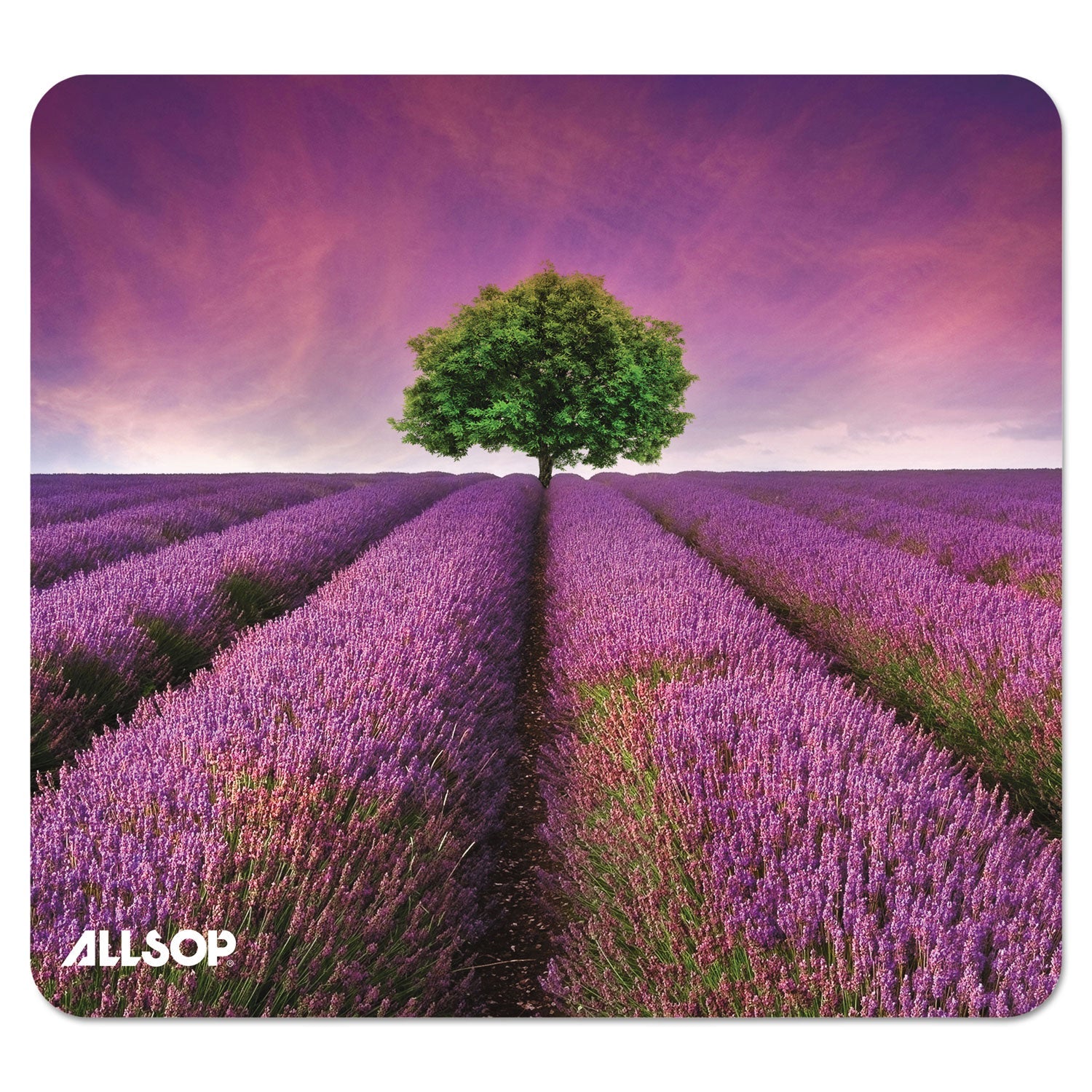 Allsop® Naturesmart Mouse Pad, 8.5 x 8, Lavender Field Design