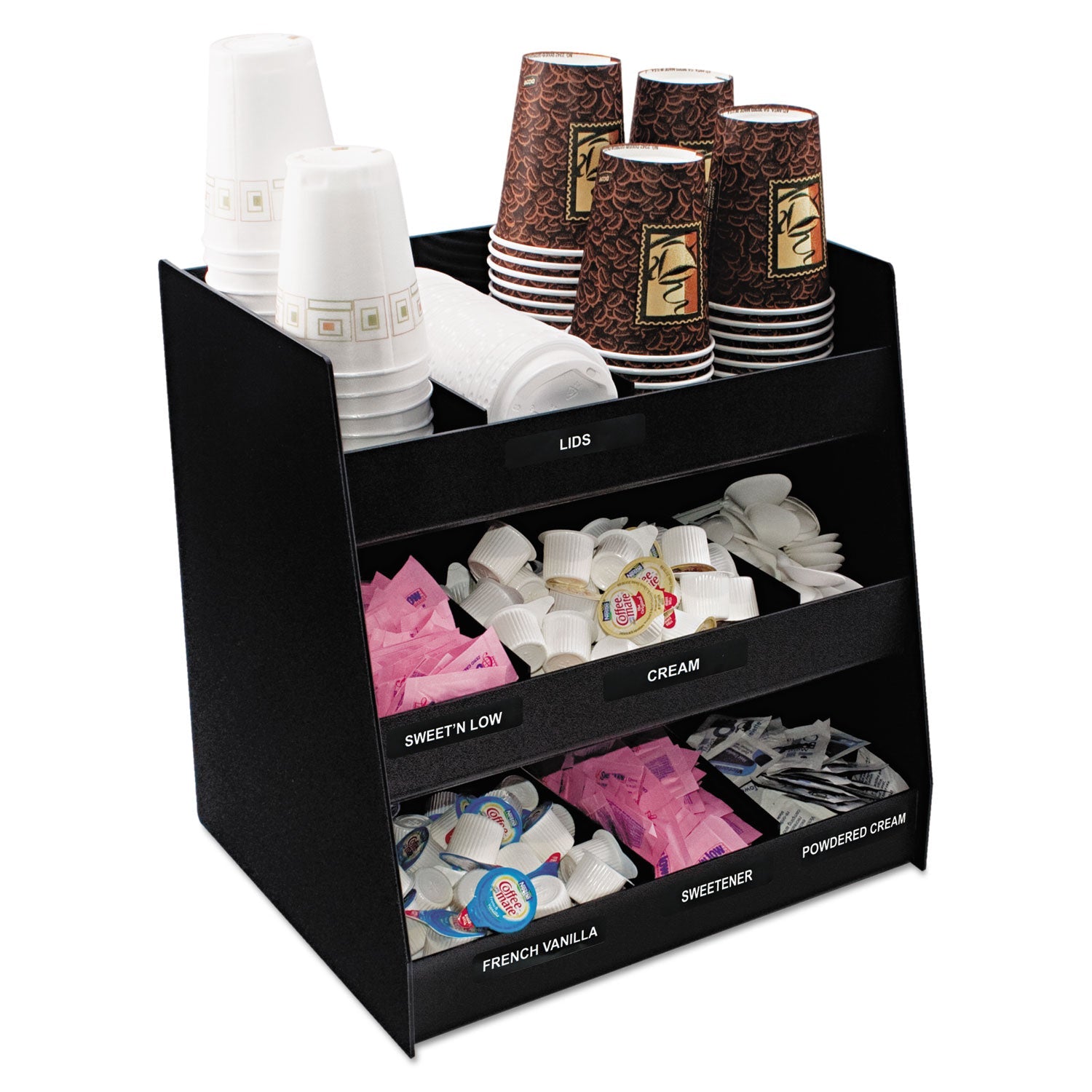 Commercial Grade Vertical Condiment Organizer | Black