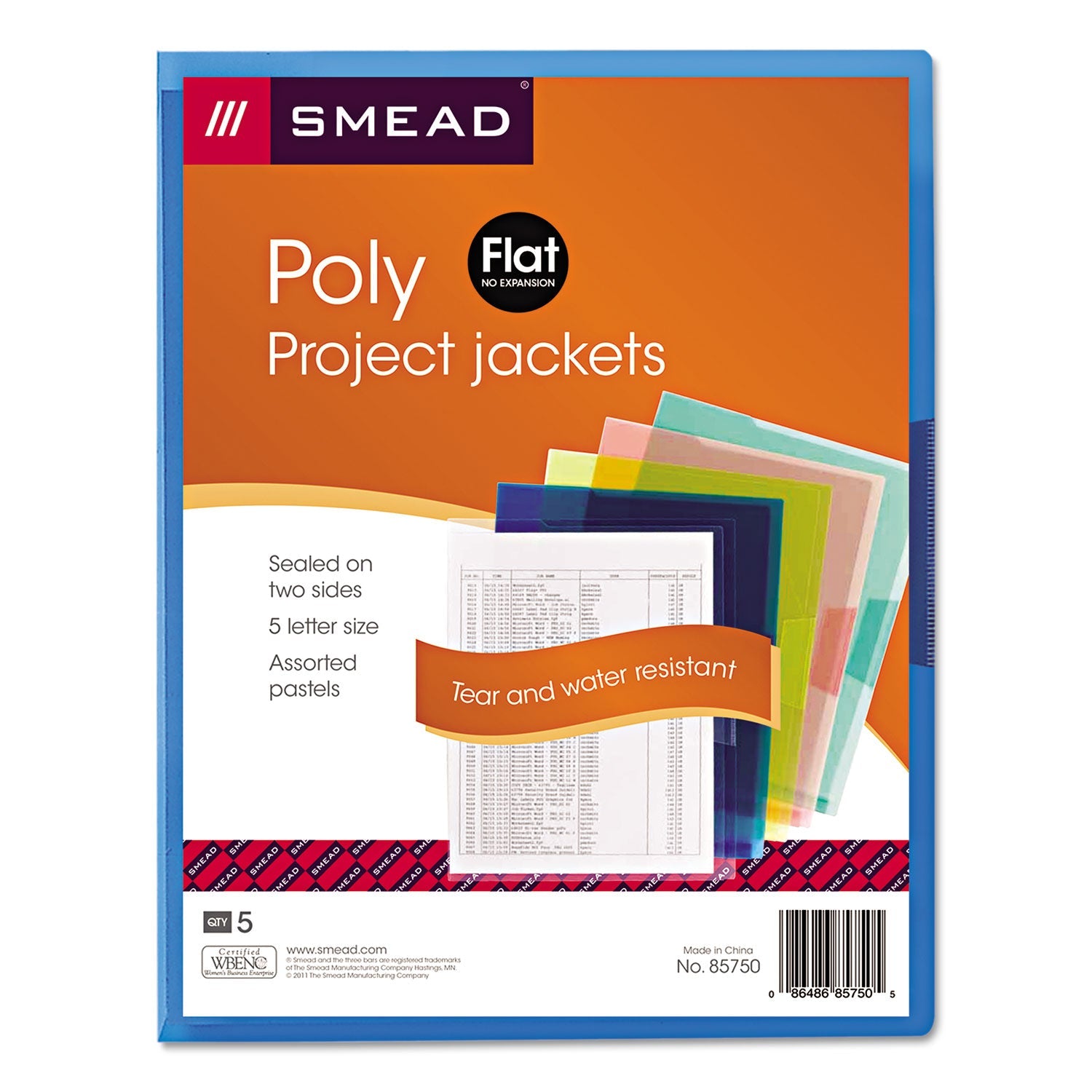 Poly Project Jacket | Smead Assorted Colors