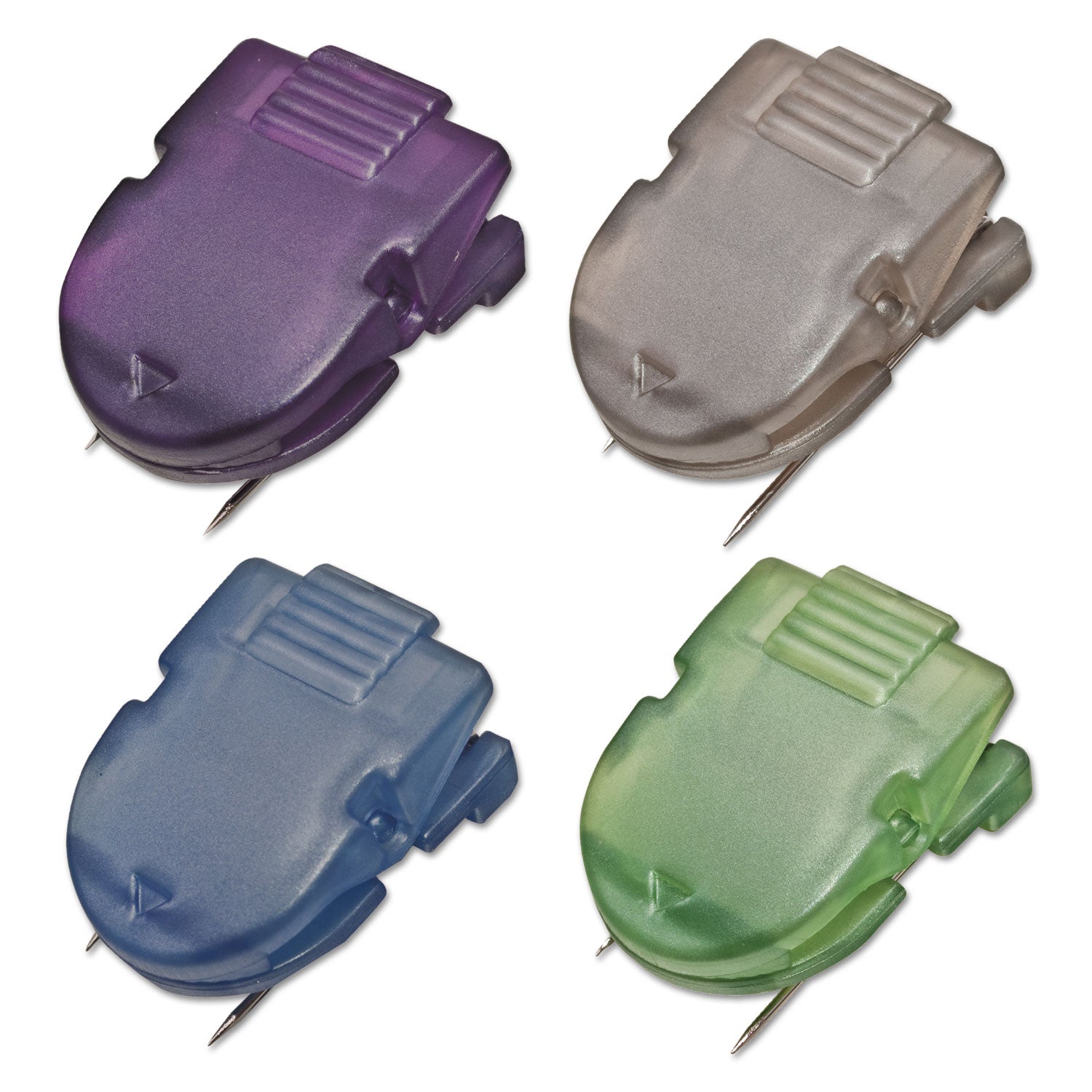 Advantus Wall Clips for Fabric Panels, 40 Sheet Capacity, Assorted Metallic Colors, 20/Box