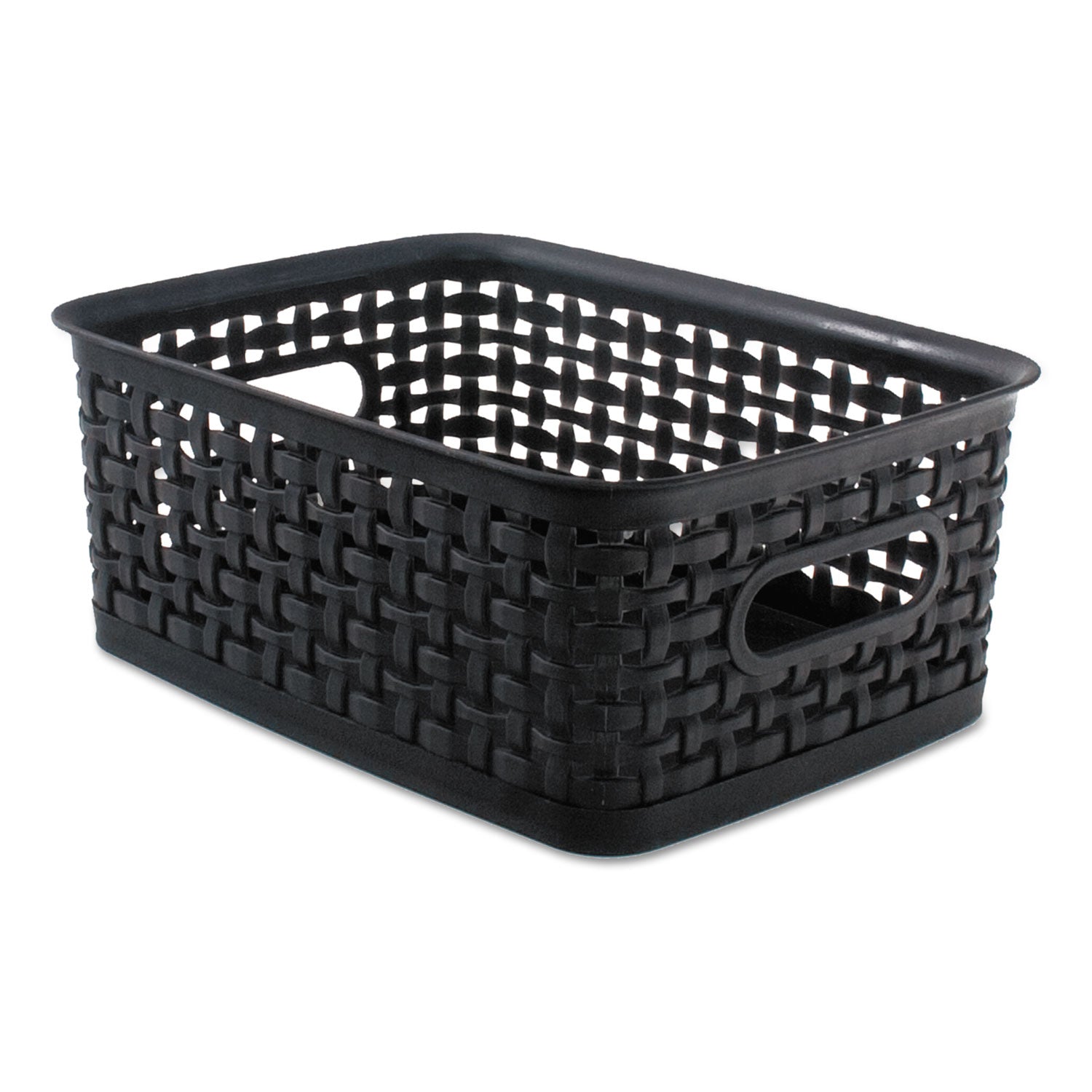 Advantus Weave Bins, 13.63 X 10.75 X 9, Black, 3/pack