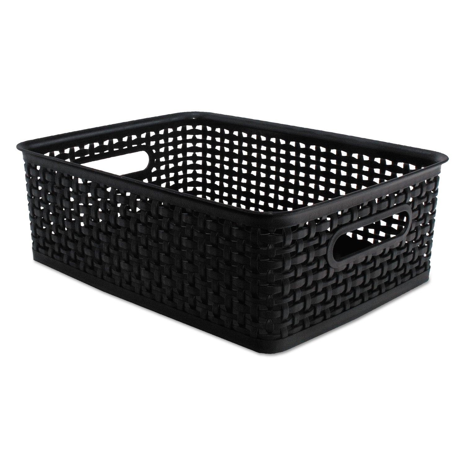 Advantus Weave Bins, 14.25 X 10.25 X 4.75, Black, 2/pack