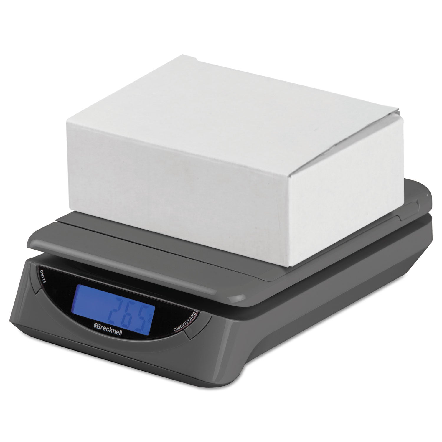 Brecknell 25lb Electronic Postal Shipping Scale, 8 X 6 Platform, Gray