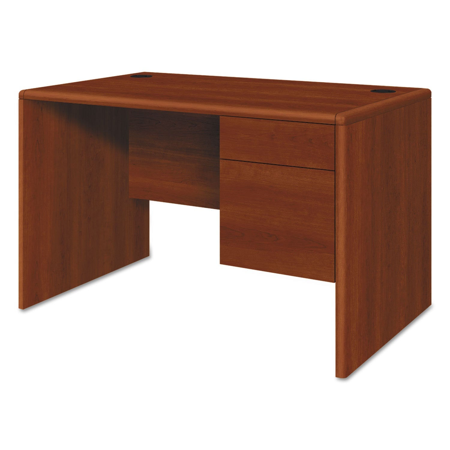 Single Pedestal Desk | HON 10700, 48" Cognac