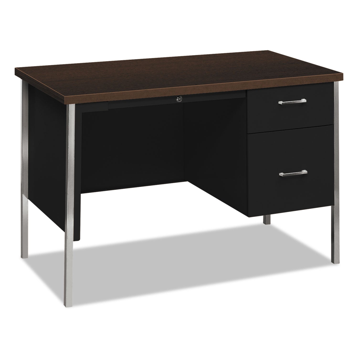 Right Pedestal Desk | HON 34000, 45" Mocha