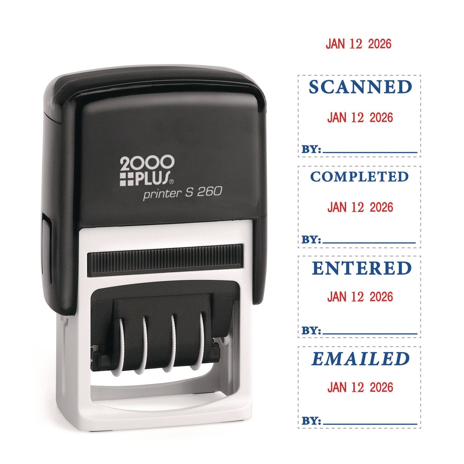 COSCO 2000PLUS® 4 In 1 E-Message Dater, 0.94 X 1.75, Completed/emailed/entered/scanned