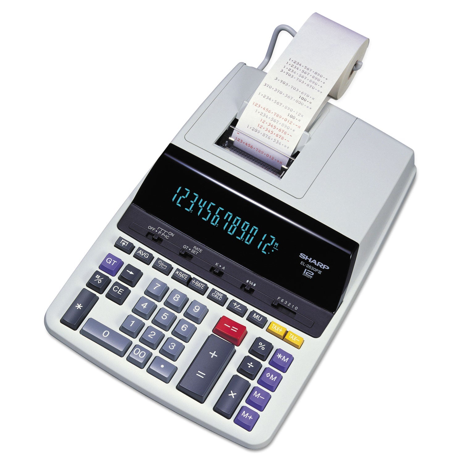 Sharp® El2630piii Two-Color Printing Calculator, Black/red Print, 4.8 Lines/sec