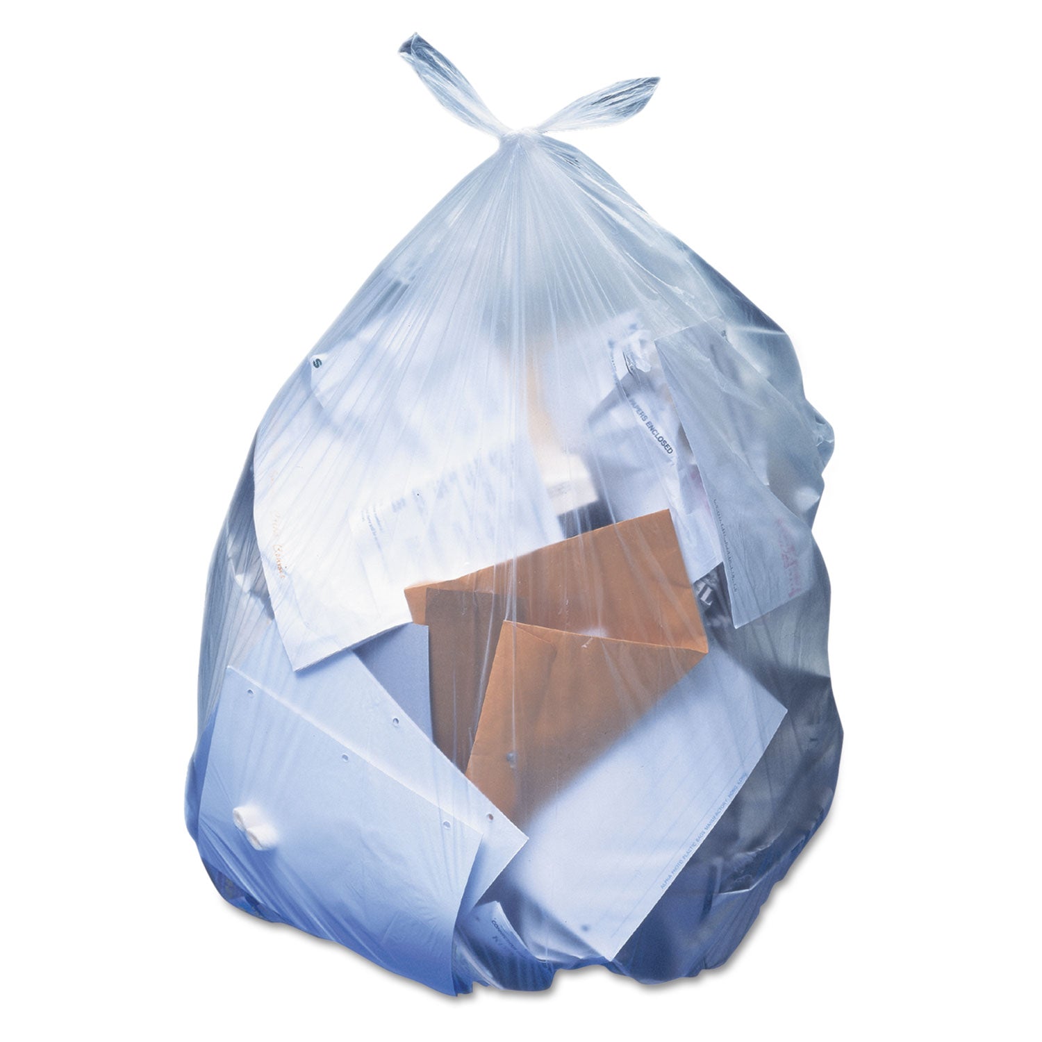 Heritage Linear Low-Density Can Liners, 60 Gal, 1.1 Mil, 38" X 58", Clear, 100/carton
