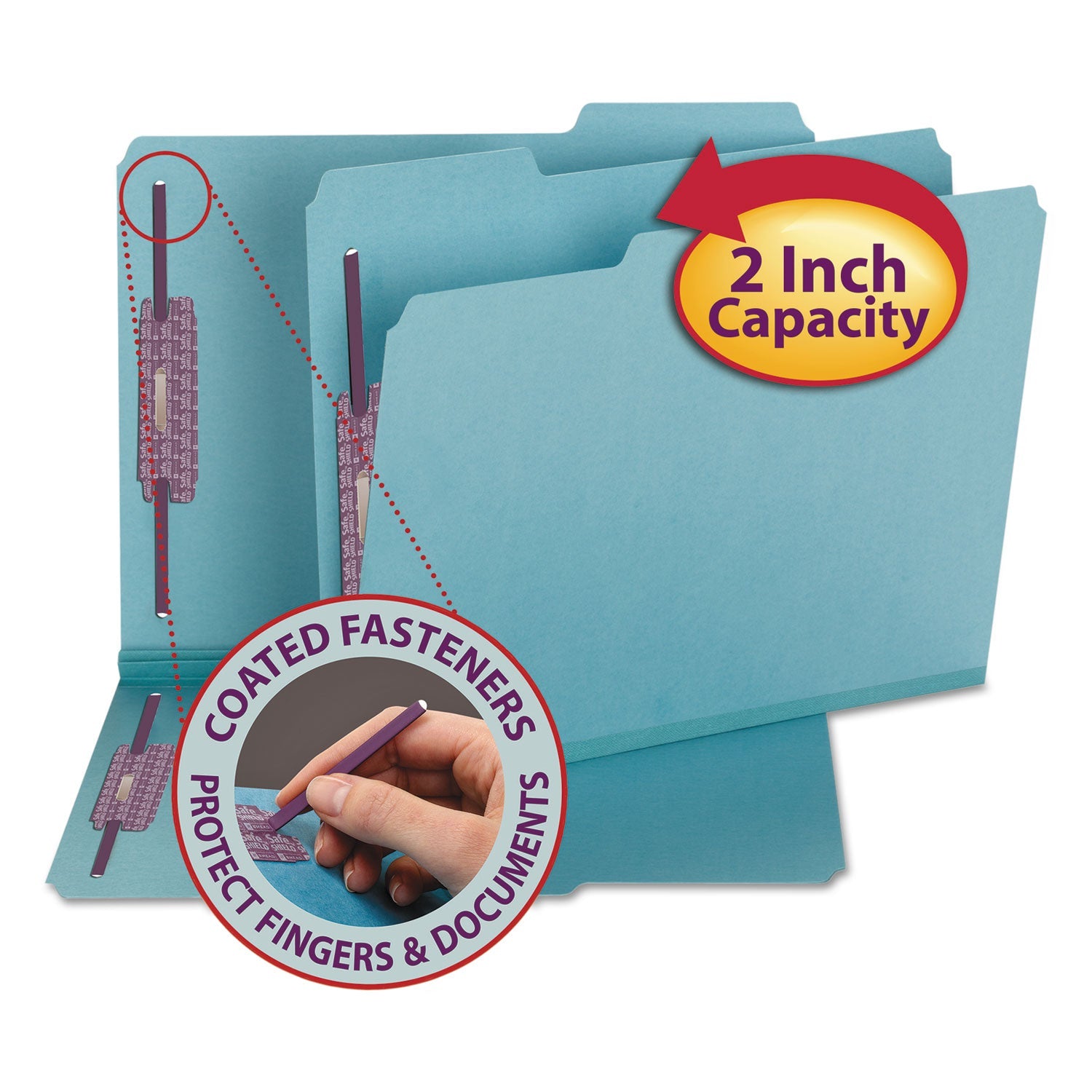 Pressboard Fastener Folder | Smead Colored Blue