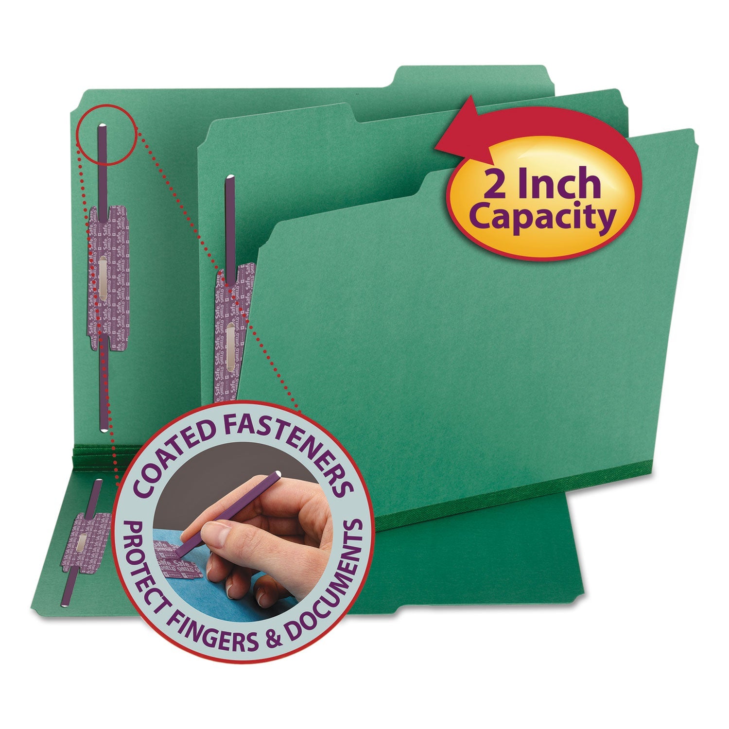 Pressboard Fastener Folder | Smead Colored Green