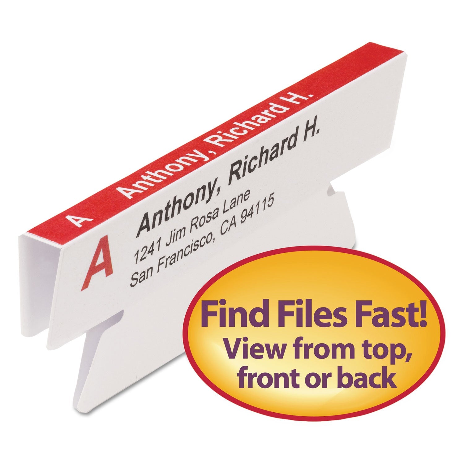 Smead Viewables Hanging Folder Tabs and Labels, Quick-Fold Tabs with Labels, 1/3-Cut, White, 3.5" Wide, 45/Pack