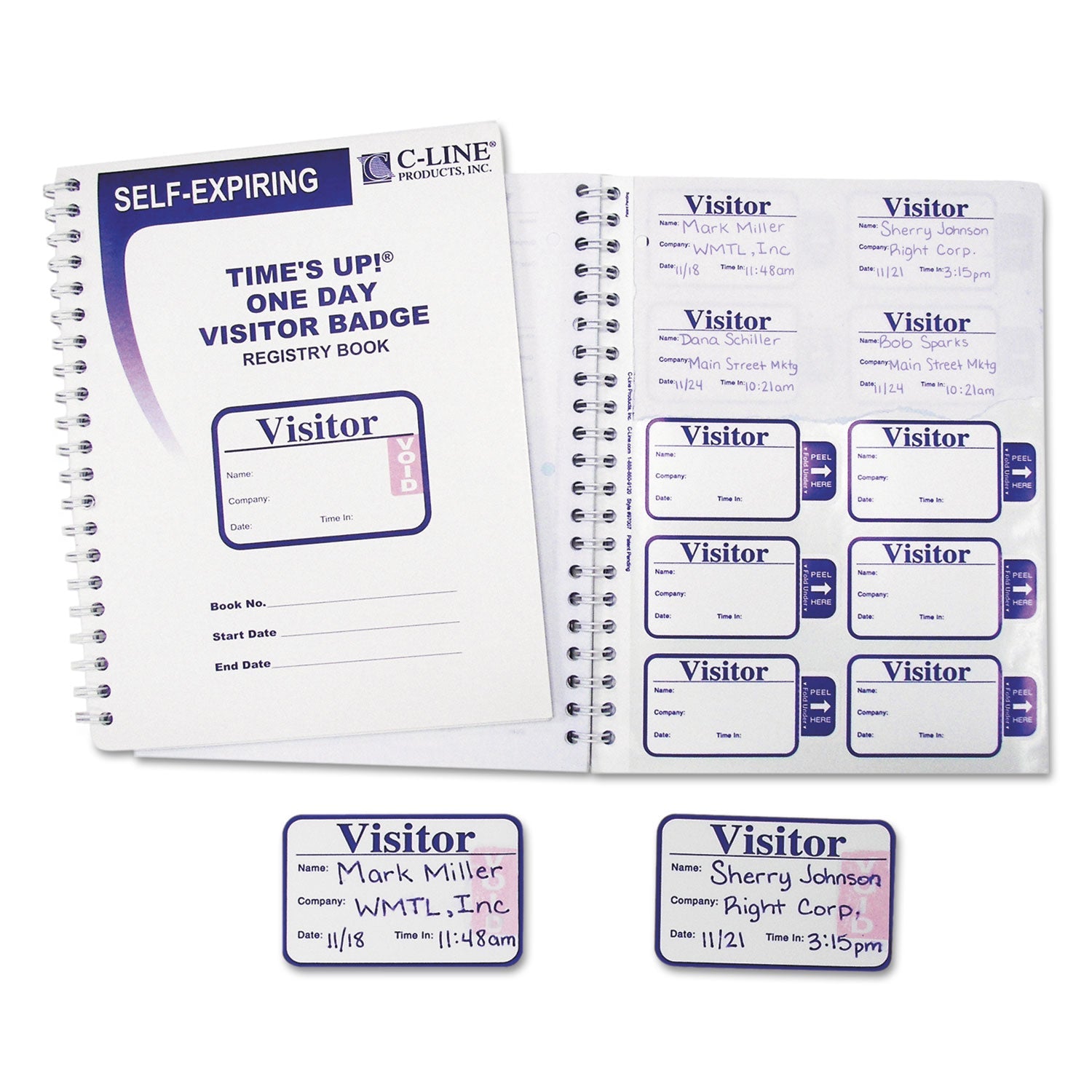 Self-Expiring Visitor Badges | One-Day, 150/Box