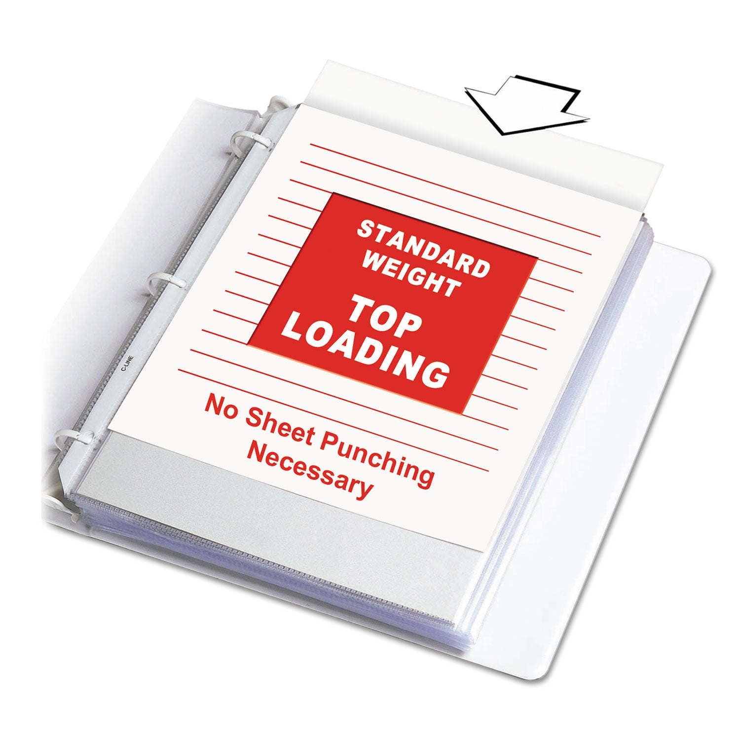 C-Line® Standard Weight Polypropylene Sheet Protectors, Non-Glare, 2", 11 x 8.5, 50/Box