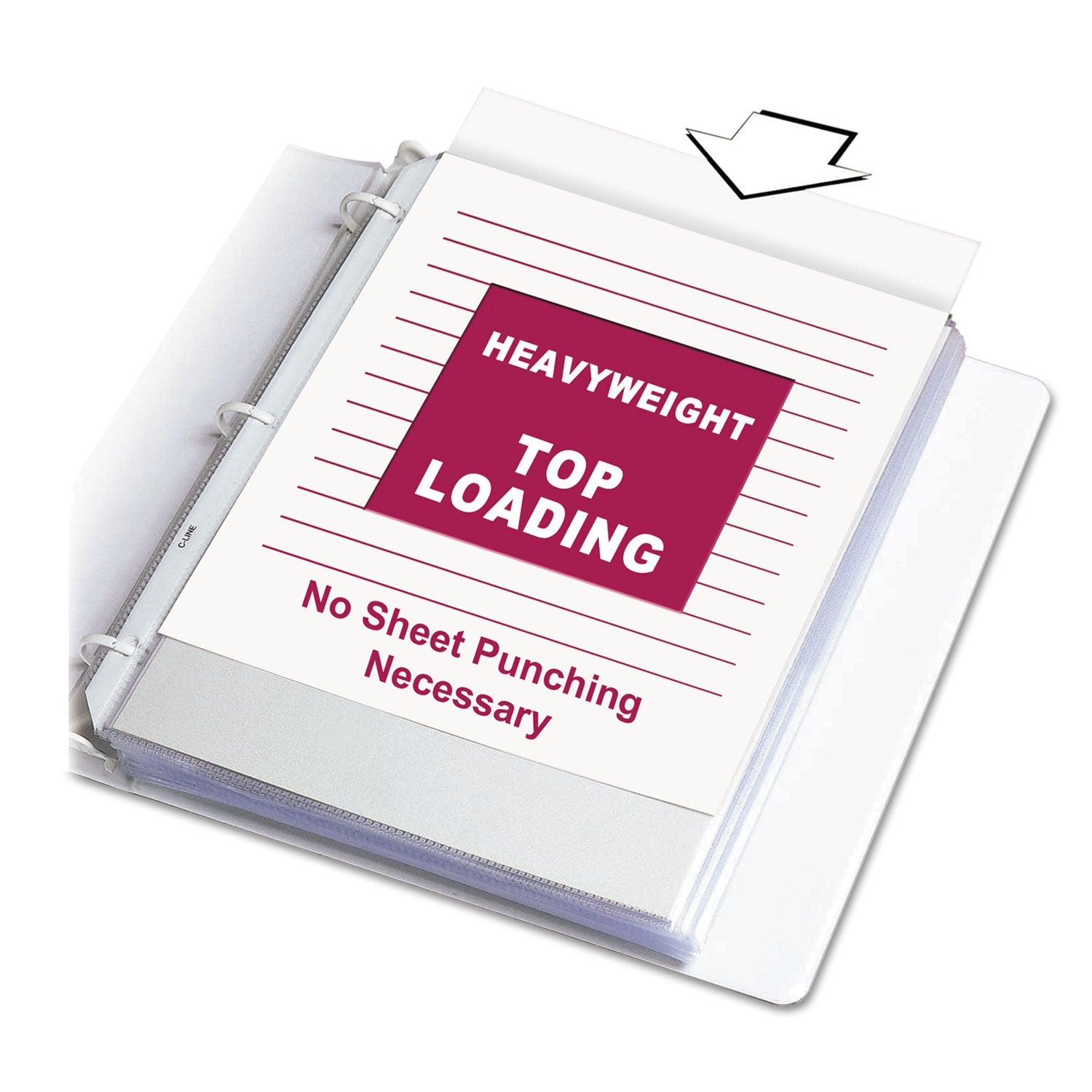 C-Line® Heavyweight Polypropylene Sheet Protectors, Clear, 2", 11 x 8.5, 200/Box