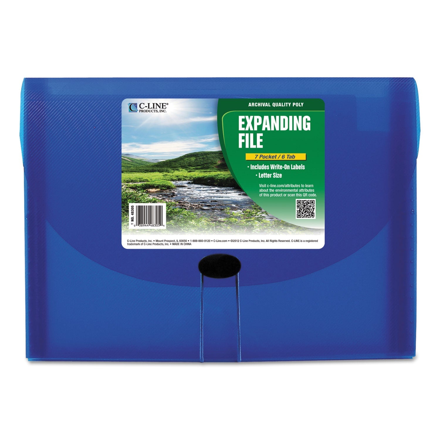 Expanding Files | 7-Section, Letter Size, Blue