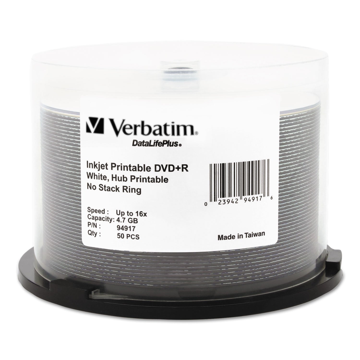 DVD+R Recordable Disc | 4.7GB, 16x, 50/Pack