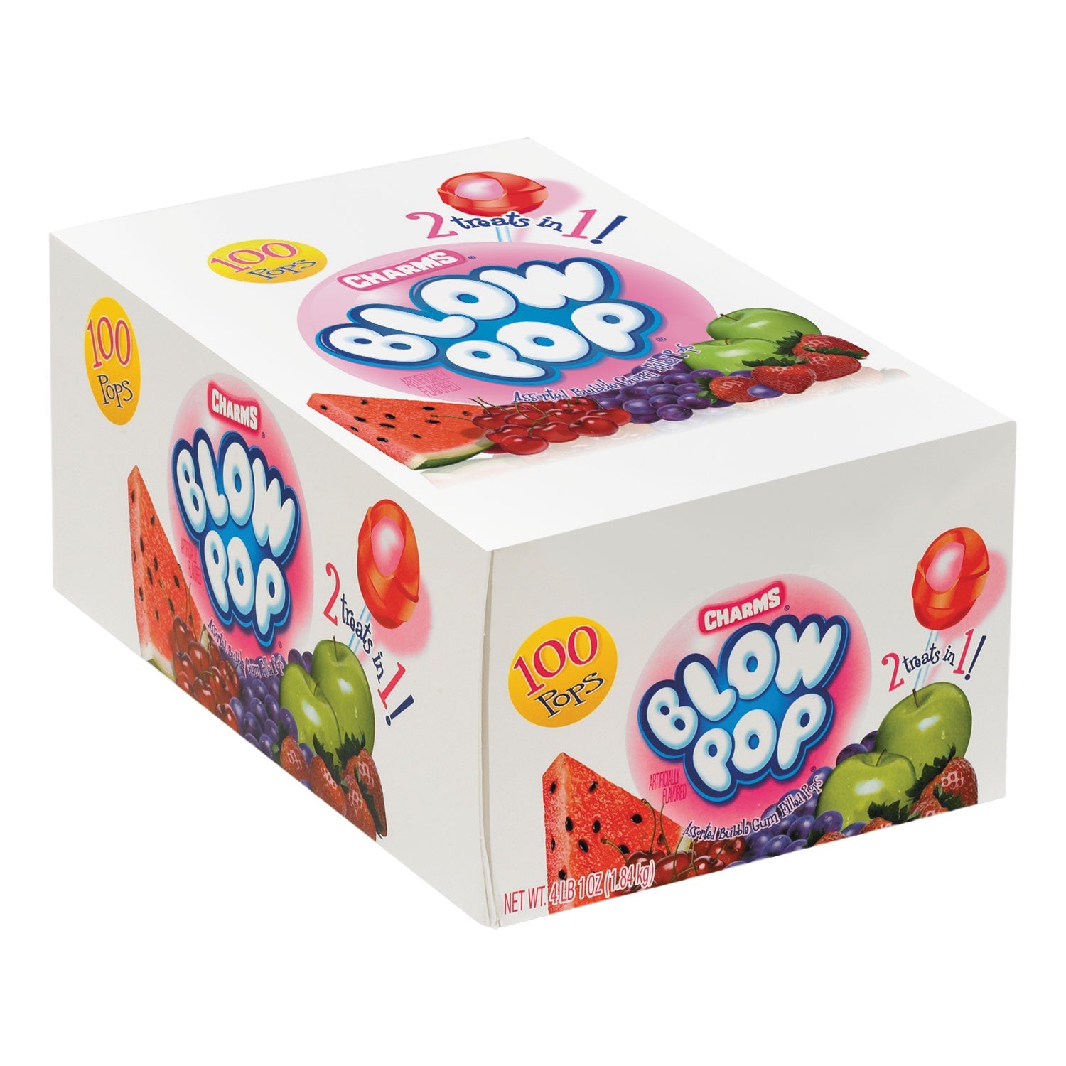 Charms® Blow Pops, 0.8 Oz, Assorted Fruity Flavors, 100/box