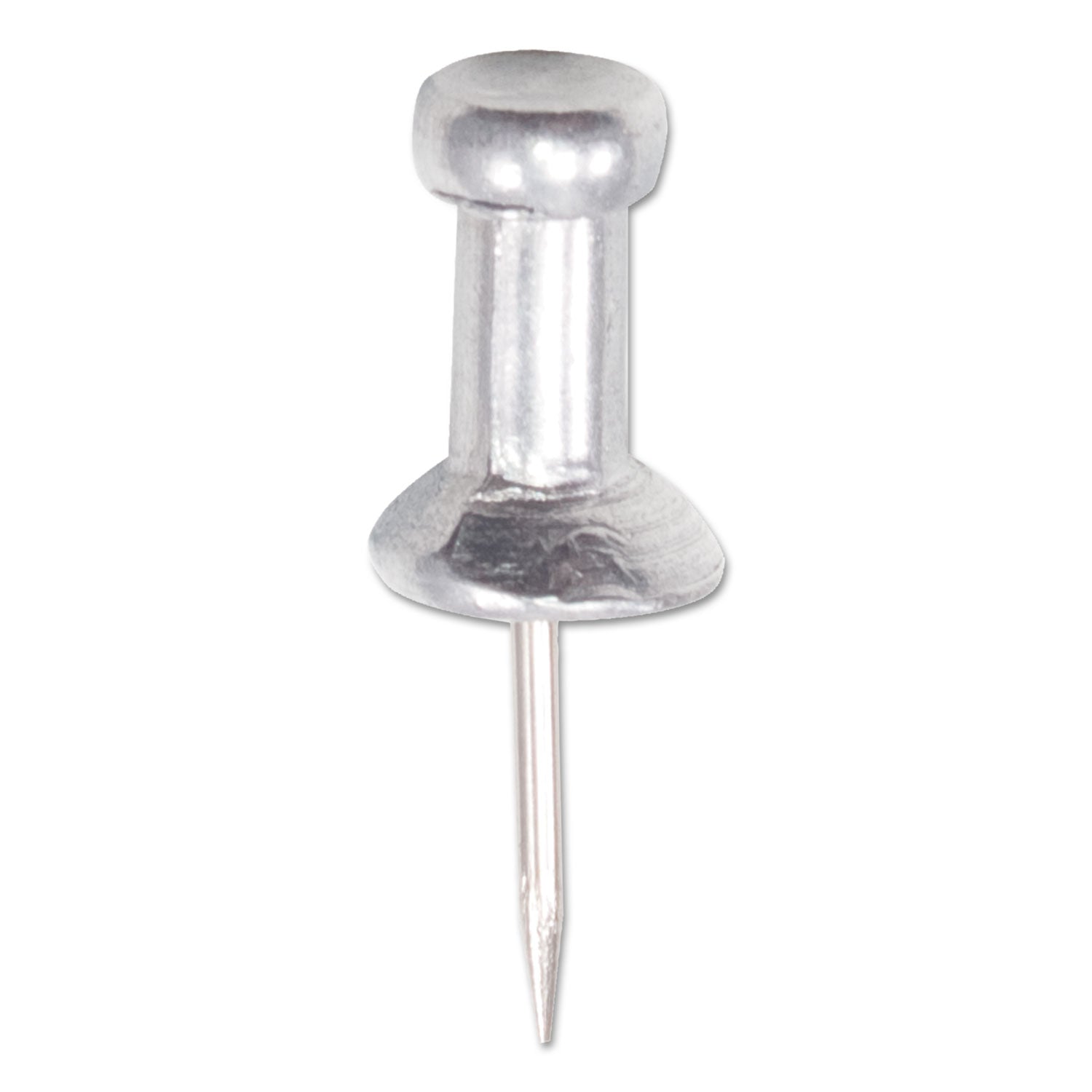 GEM® Aluminum Head Push Pins, Aluminum, Silver, 0.38", 100/Box