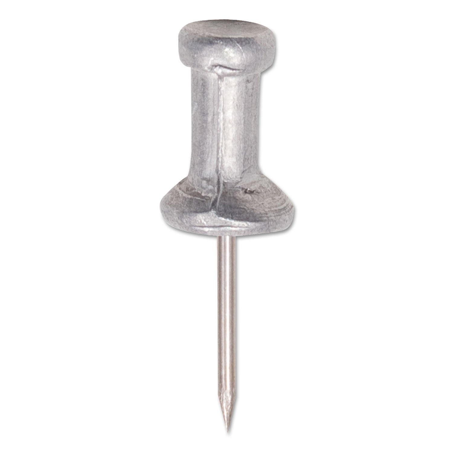 GEM® Aluminum Head Push Pins, Aluminum, Silver, 0.5", 100/Box