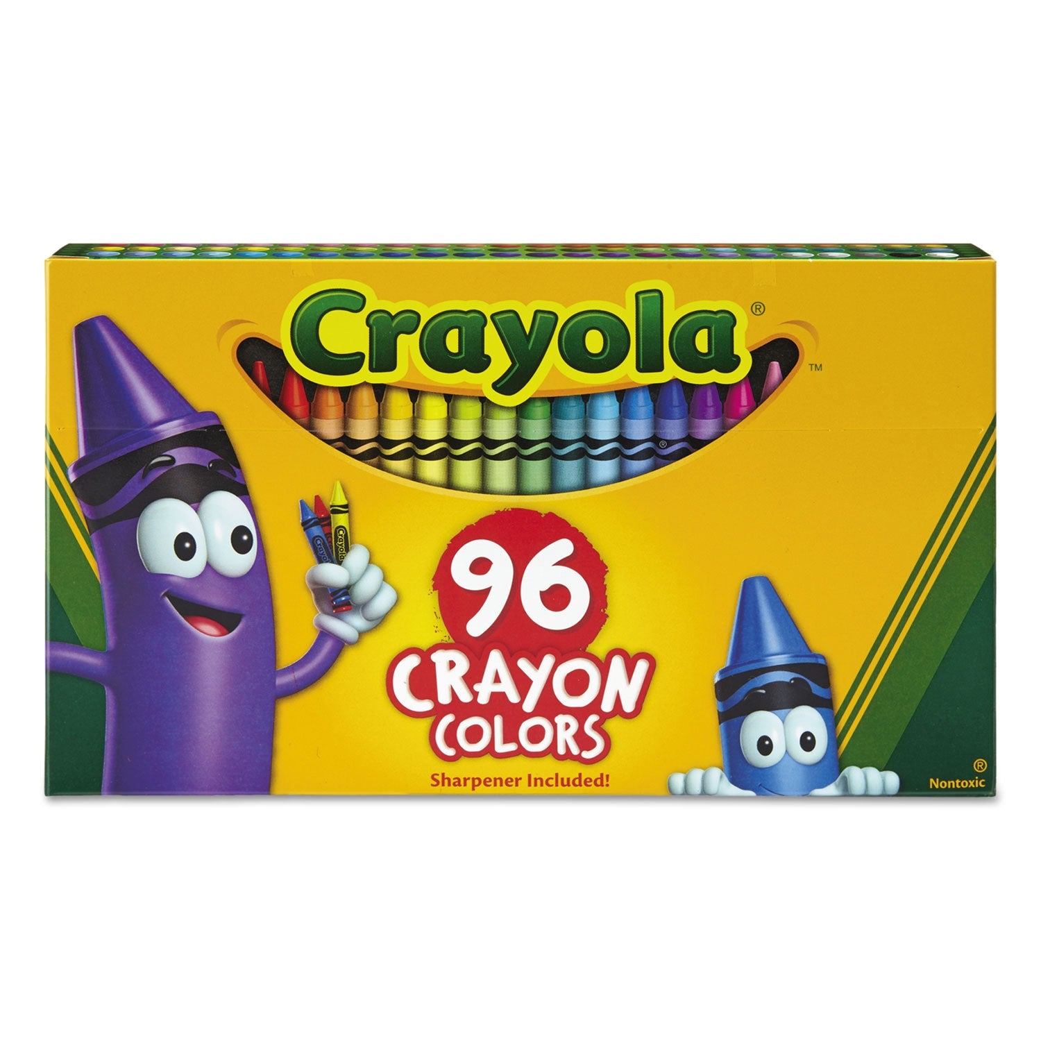 Crayola® Classic Color Crayons In Flip-Top Pack With Sharpener, 96 Colors/pack