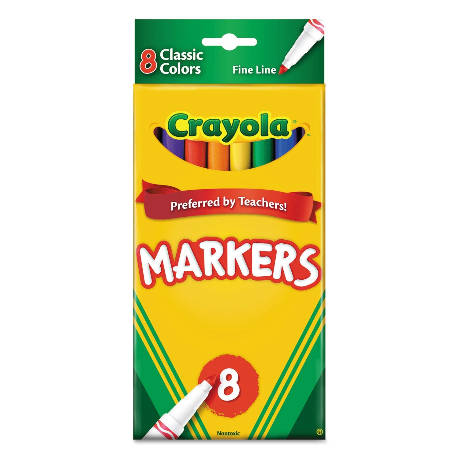Non-Washable Marker | 8-Pack Fine Tip