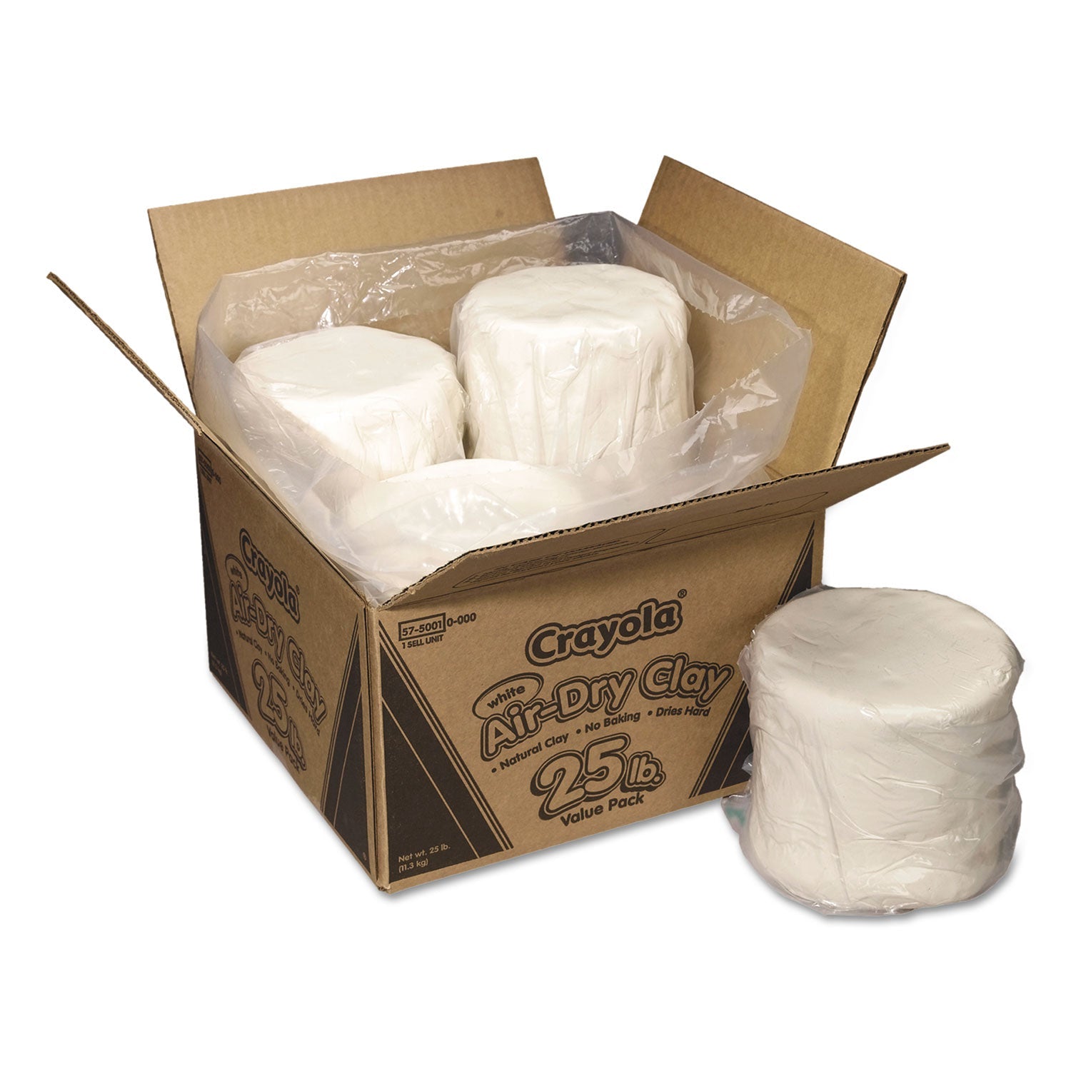 Crayola® Air-Dry Clay, White, 25 Lbs